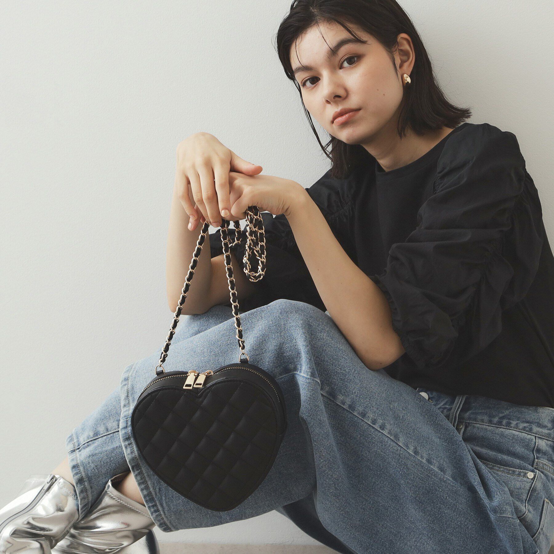 OPAQUE.CLIP「ハートシェイプキルティングミニショルダーバッグ」|ショルダー・メッセンジャー|