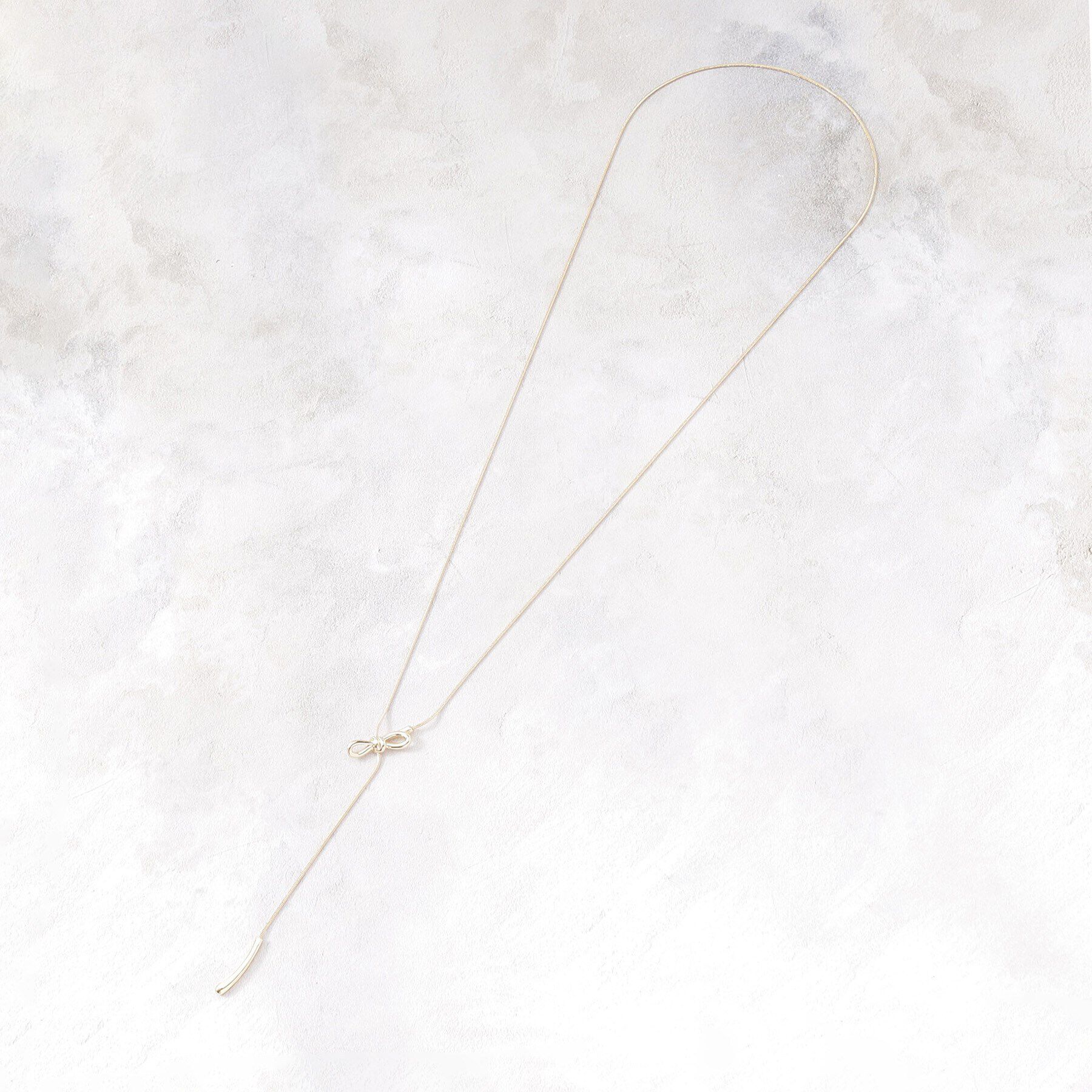 OPAQUE.CLIP「リボン&times;メタル スライドネックレス」|ネックレス|