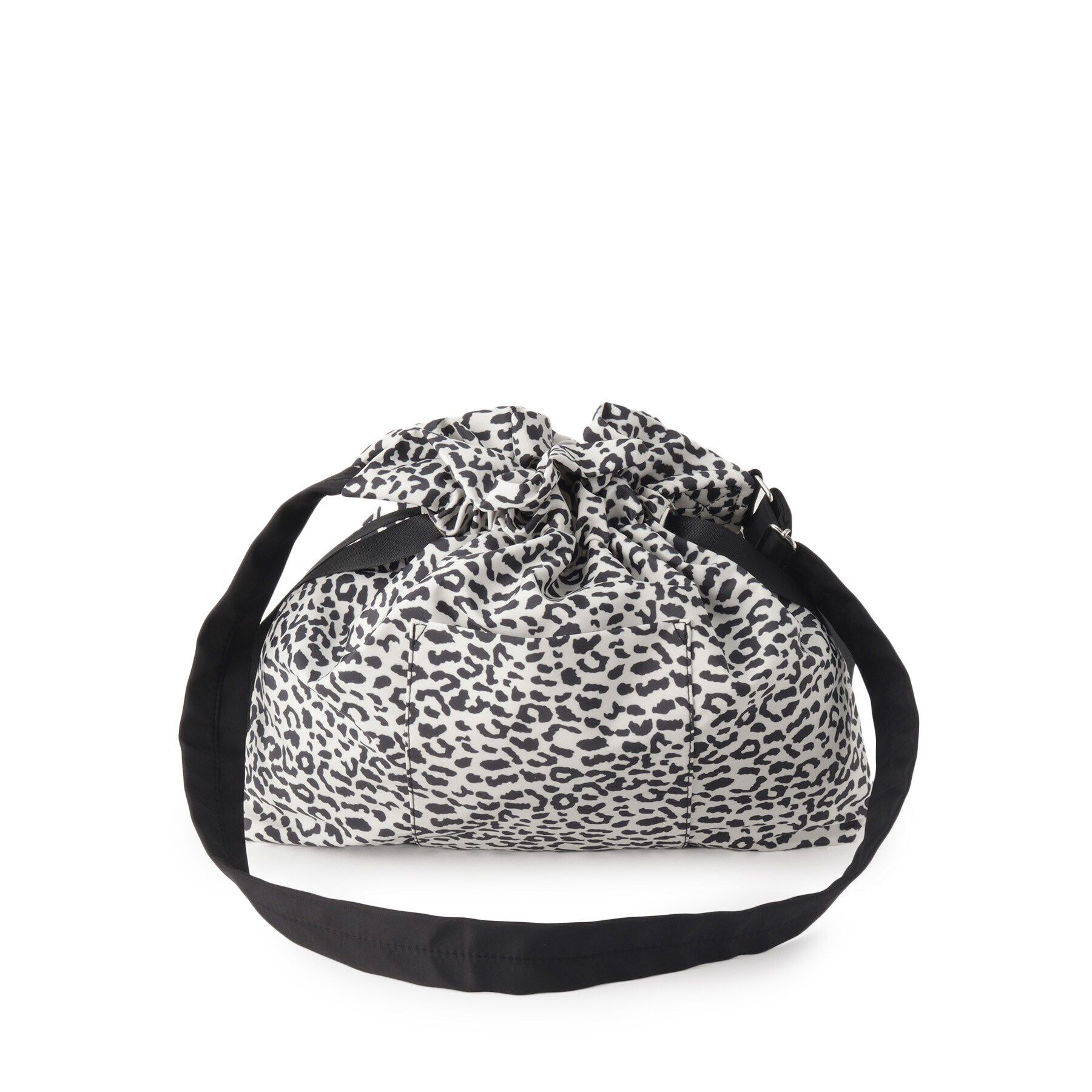 OPAQUE.CLIP「【軽量／A4収納可能】レオパード柄ドローストリングショルダーバッグ」|ショルダー・メッセンジャー|