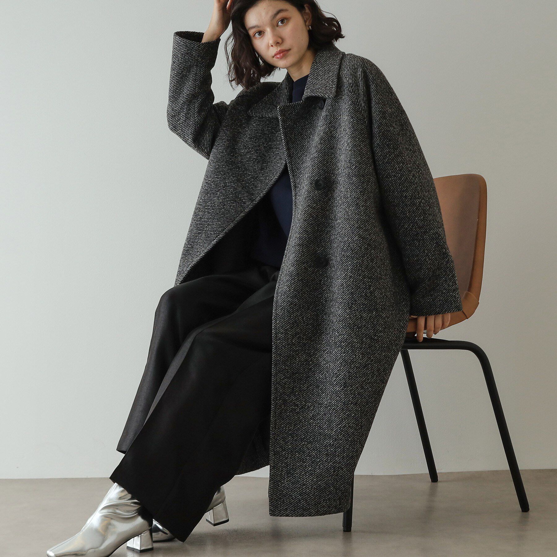 OPAQUE.CLIP「《Oggi掲載》スライバーチェスターコート【洗濯機洗い可】」|チェスターコート|