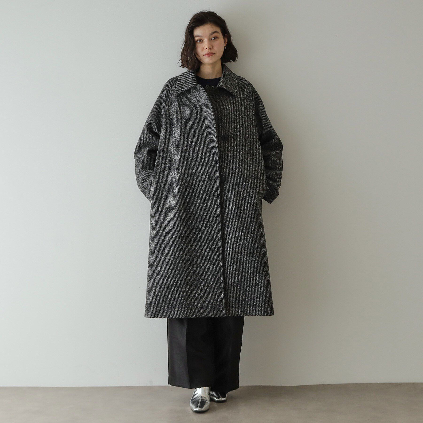 OPAQUE.CLIP「《Oggi掲載》スライバーチェスターコート【洗濯機洗い可】」|チェスターコート|