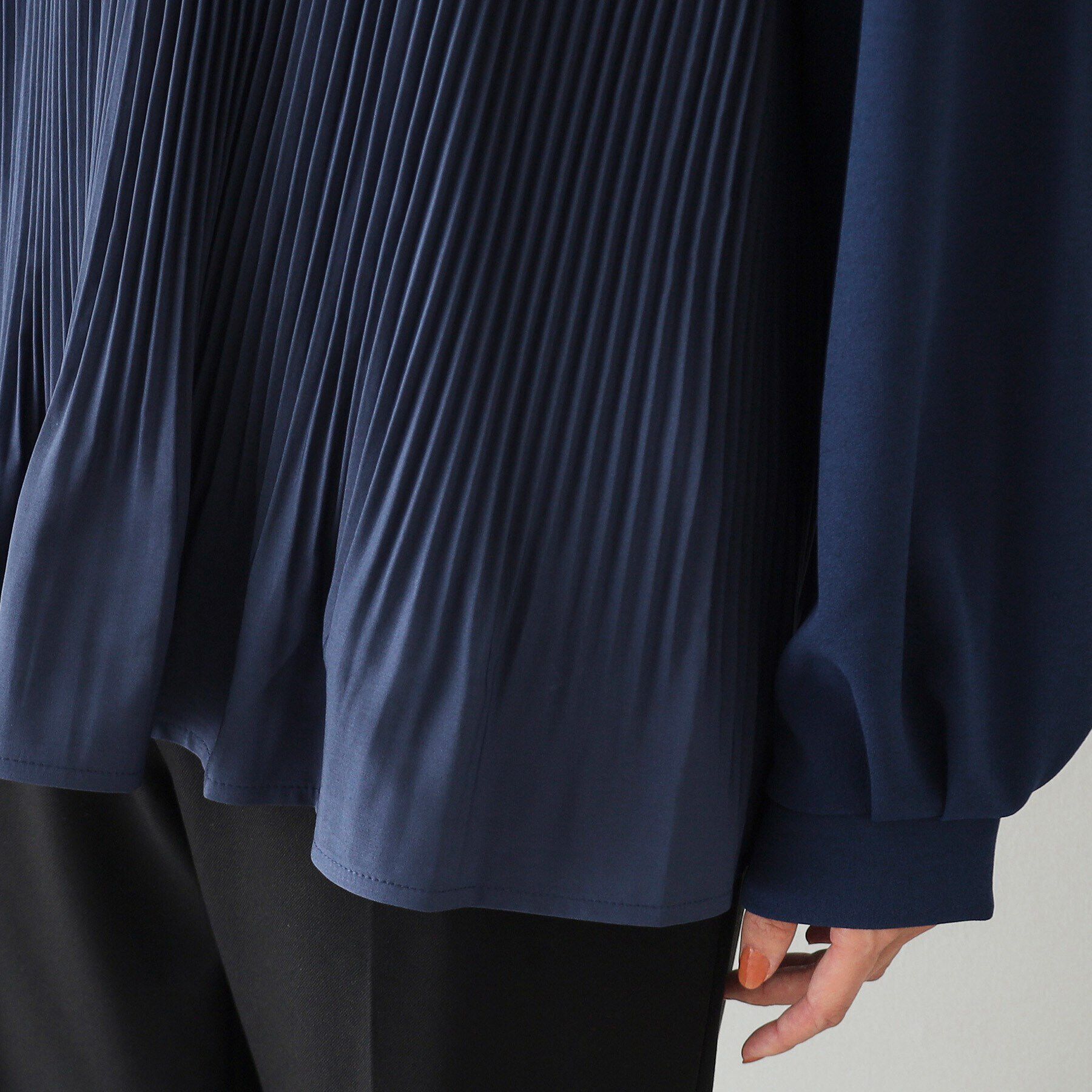 OPAQUE.CLIP「ブリーツドッキング デザイントップス【洗濯機洗い可】」|Tシャツ・カットソー|