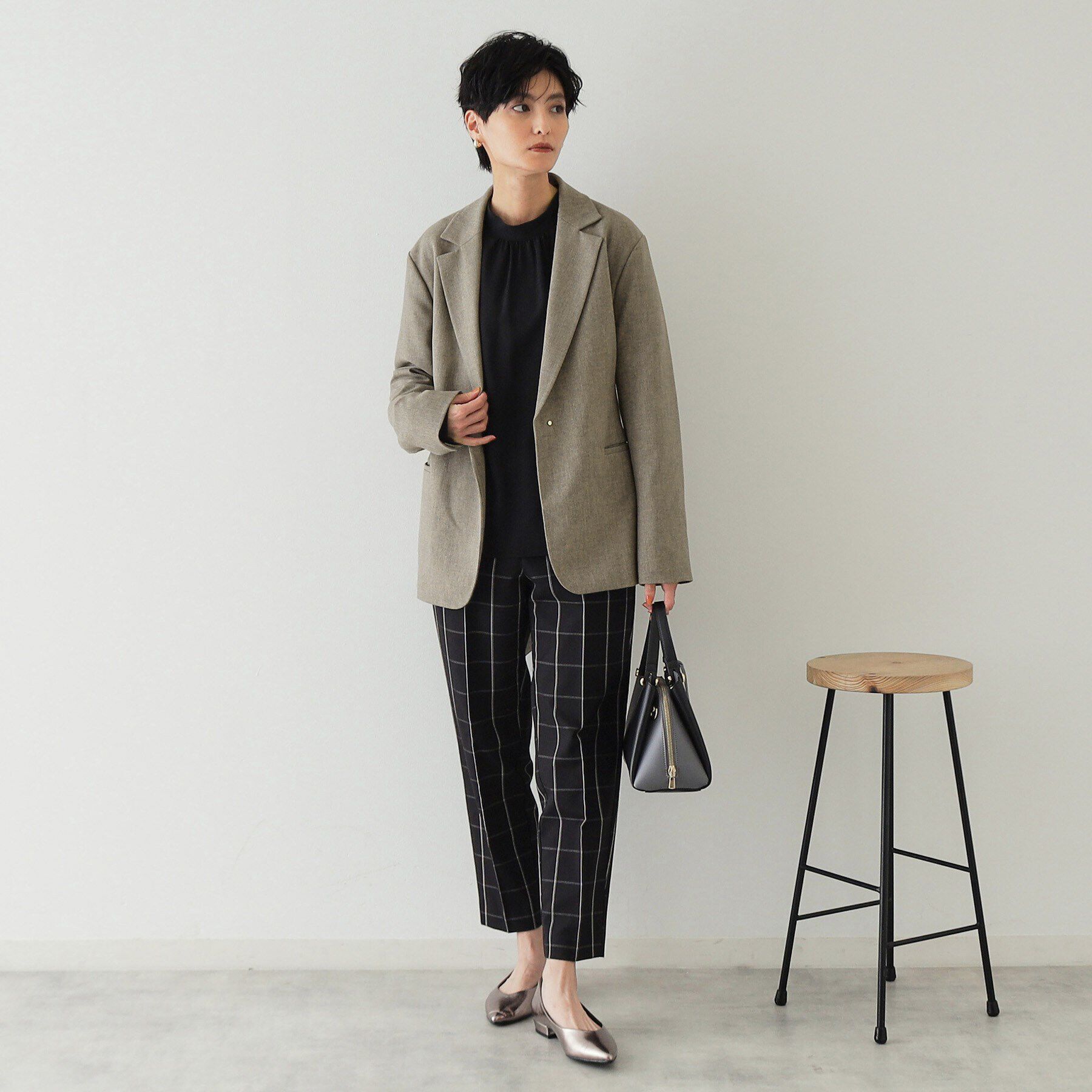 OPAQUE.CLIP「ウエストベルト テーラードジャケット【洗濯機洗い可】」|テーラードジャケット|