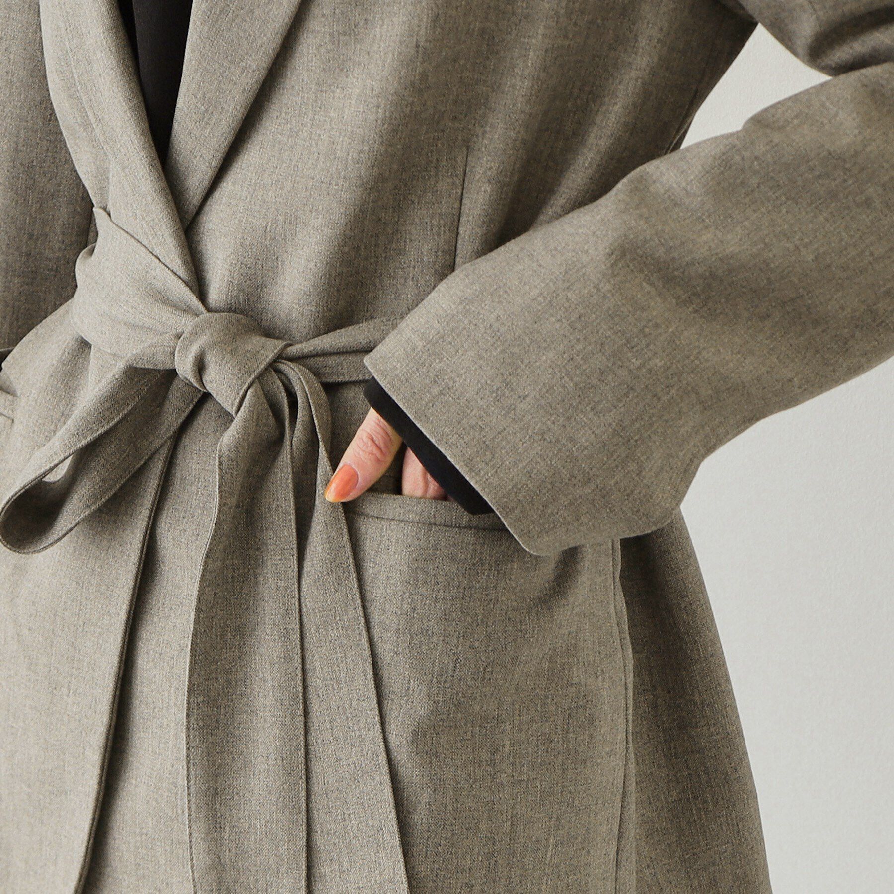 OPAQUE.CLIP「ウエストベルト テーラードジャケット【洗濯機洗い可】」|テーラードジャケット|