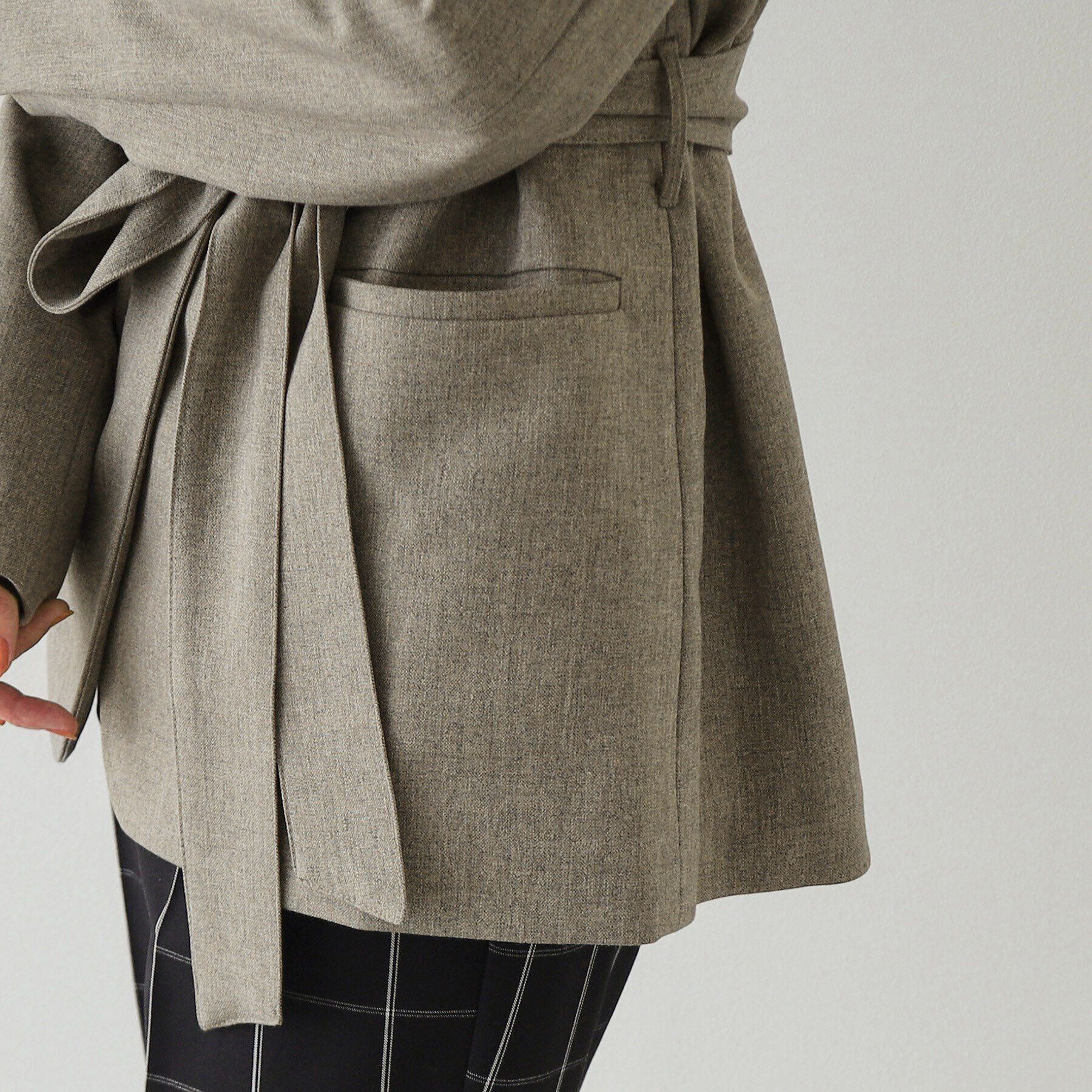 OPAQUE.CLIP「ウエストベルト テーラードジャケット【洗濯機洗い可】」|テーラードジャケット|