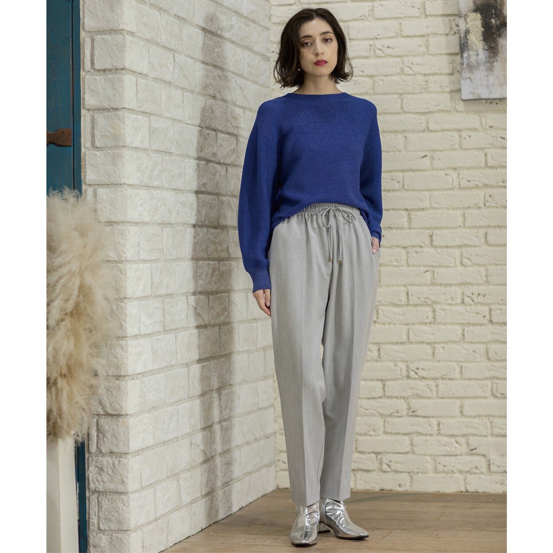 OPAQUE.CLIP「《SS-LLsize》裏起毛ストレッチイージーテーパードパンツ【蓄熱素材/洗濯機洗い可】」|その他|