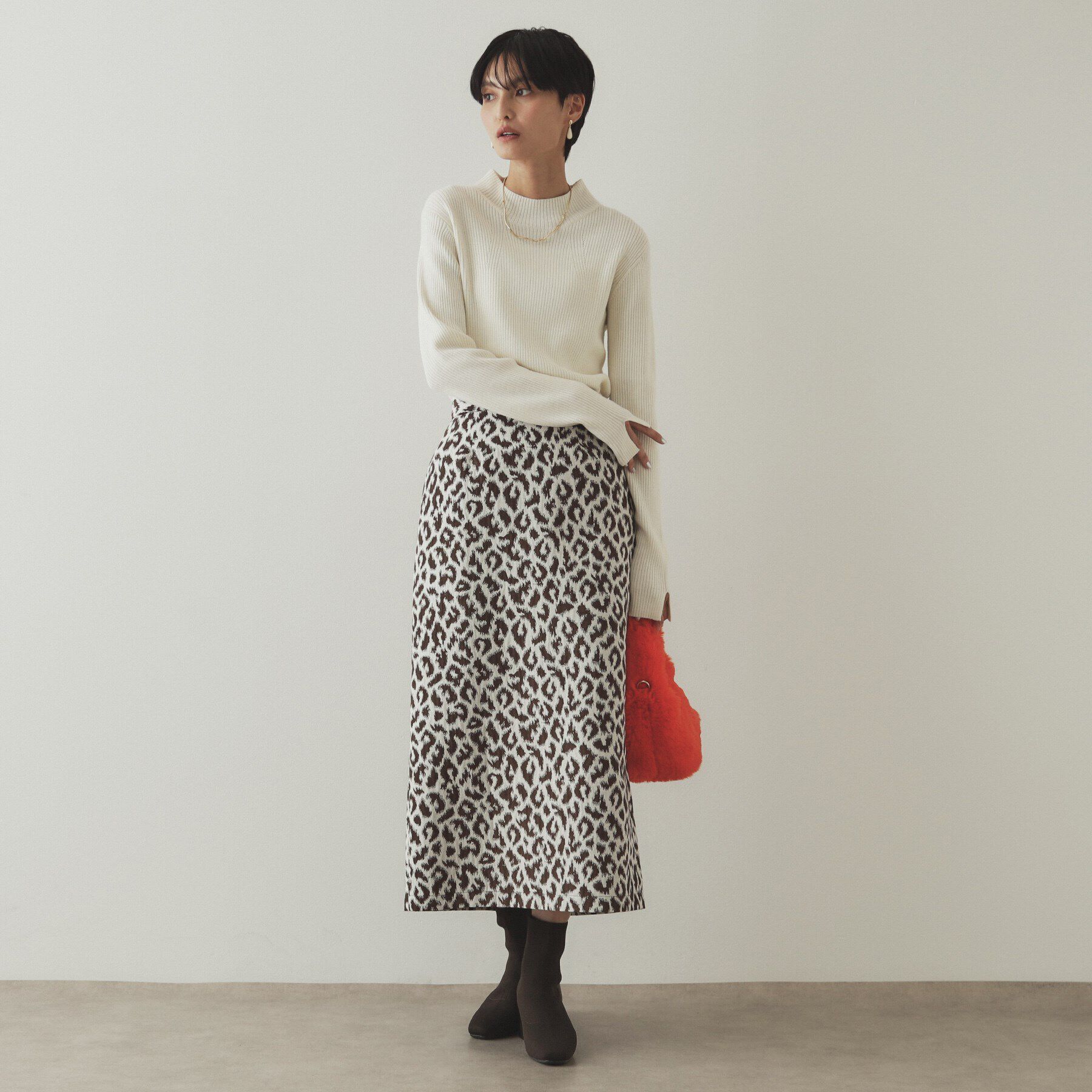 OPAQUE.CLIP「ハイネックリブニット／FILIVIVI・フィルビビ【洗濯機洗い可】」|ニット・セーター|