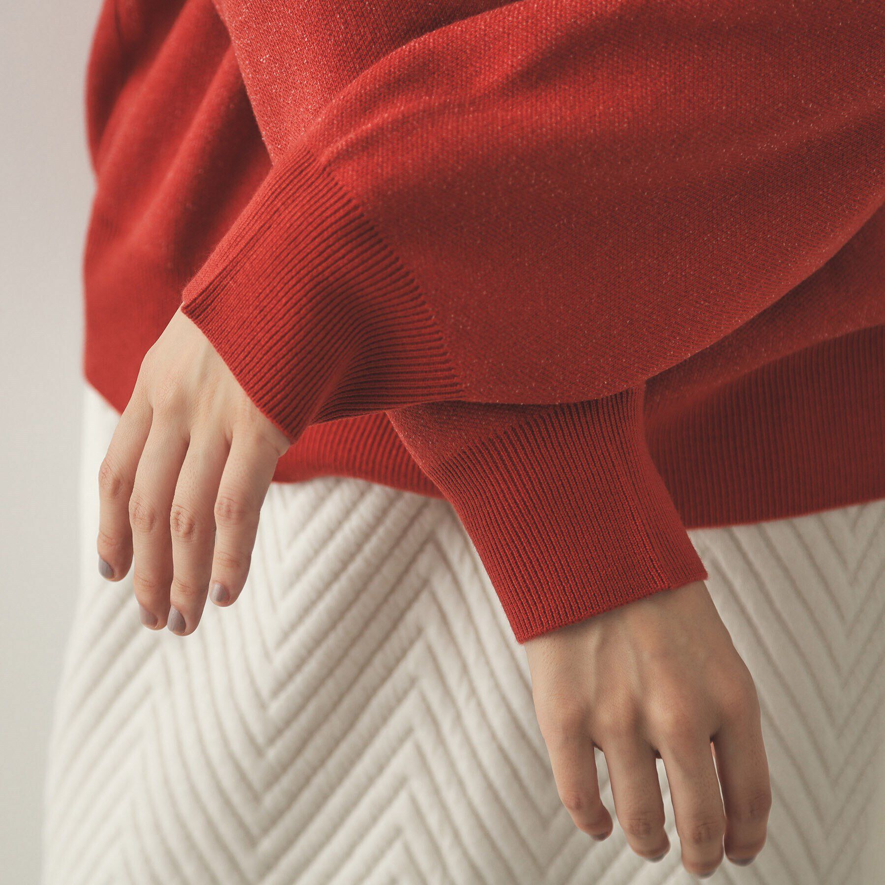 OPAQUE.CLIP「モールロゴジャカードニット【洗える】」|ニット・セーター|