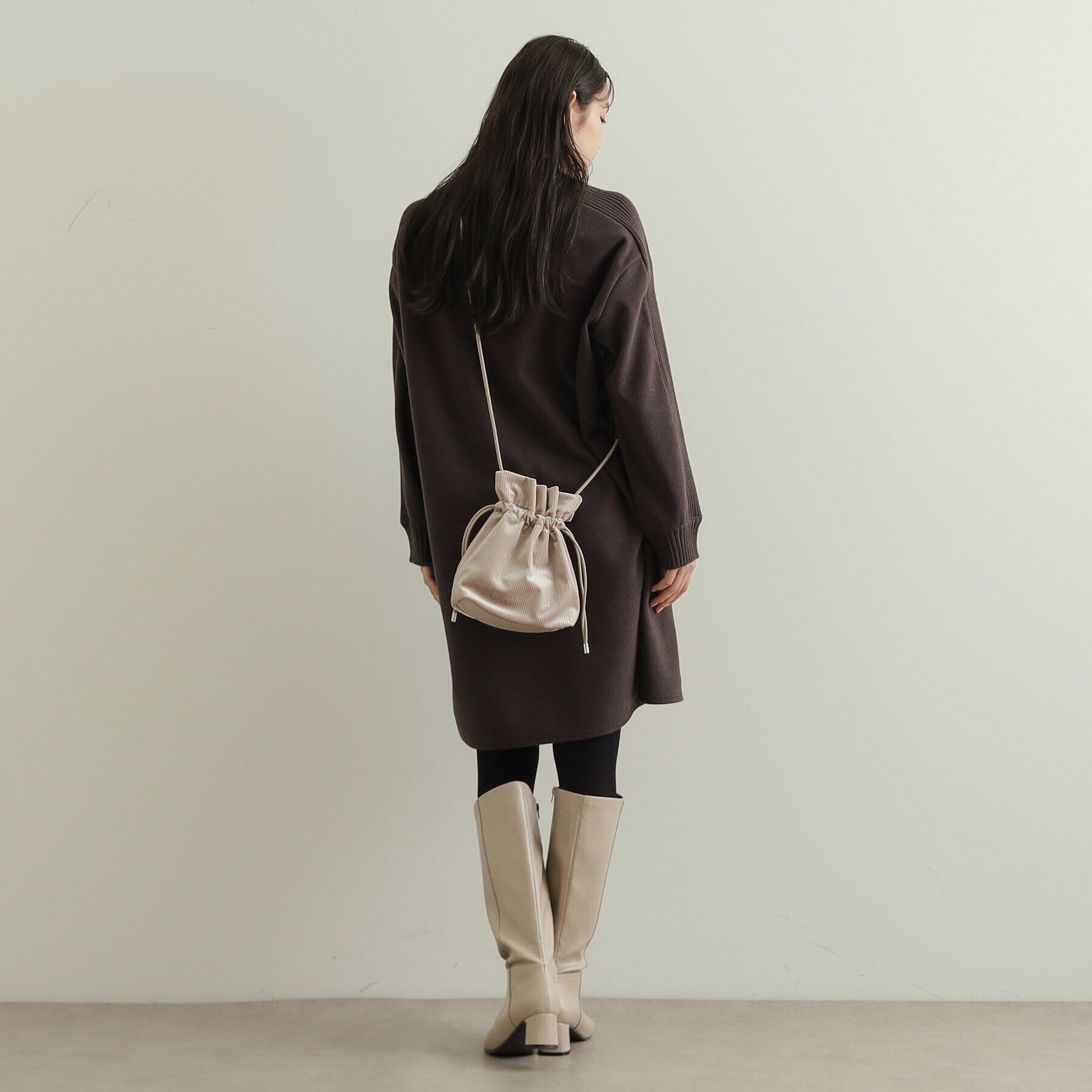 OPAQUE.CLIP「【長さ調整可能】プリーツドロストミニショルダーバッグ」|ショルダー・メッセンジャー|
