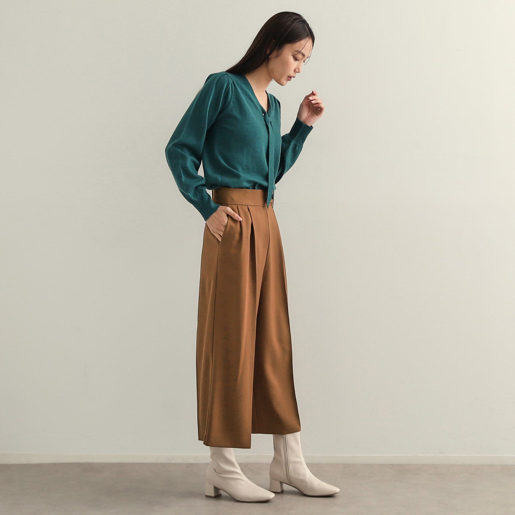 OPAQUE.CLIP「クロップドワイドパンツ【洗濯機洗い可】」|その他|