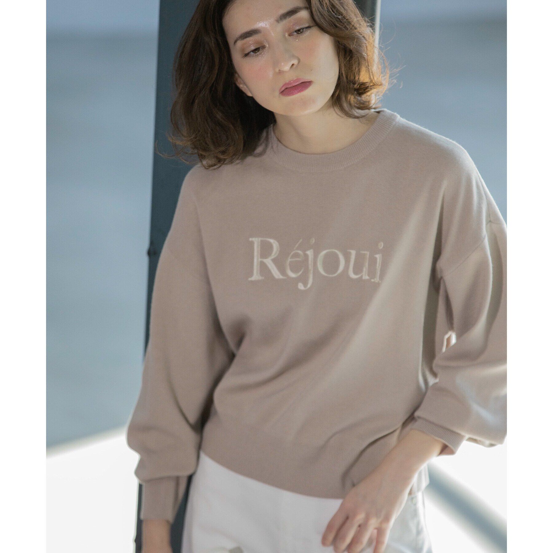 OPAQUE.CLIP「刺繍ロゴニット【洗濯機洗い可】」|ニット・セーター|