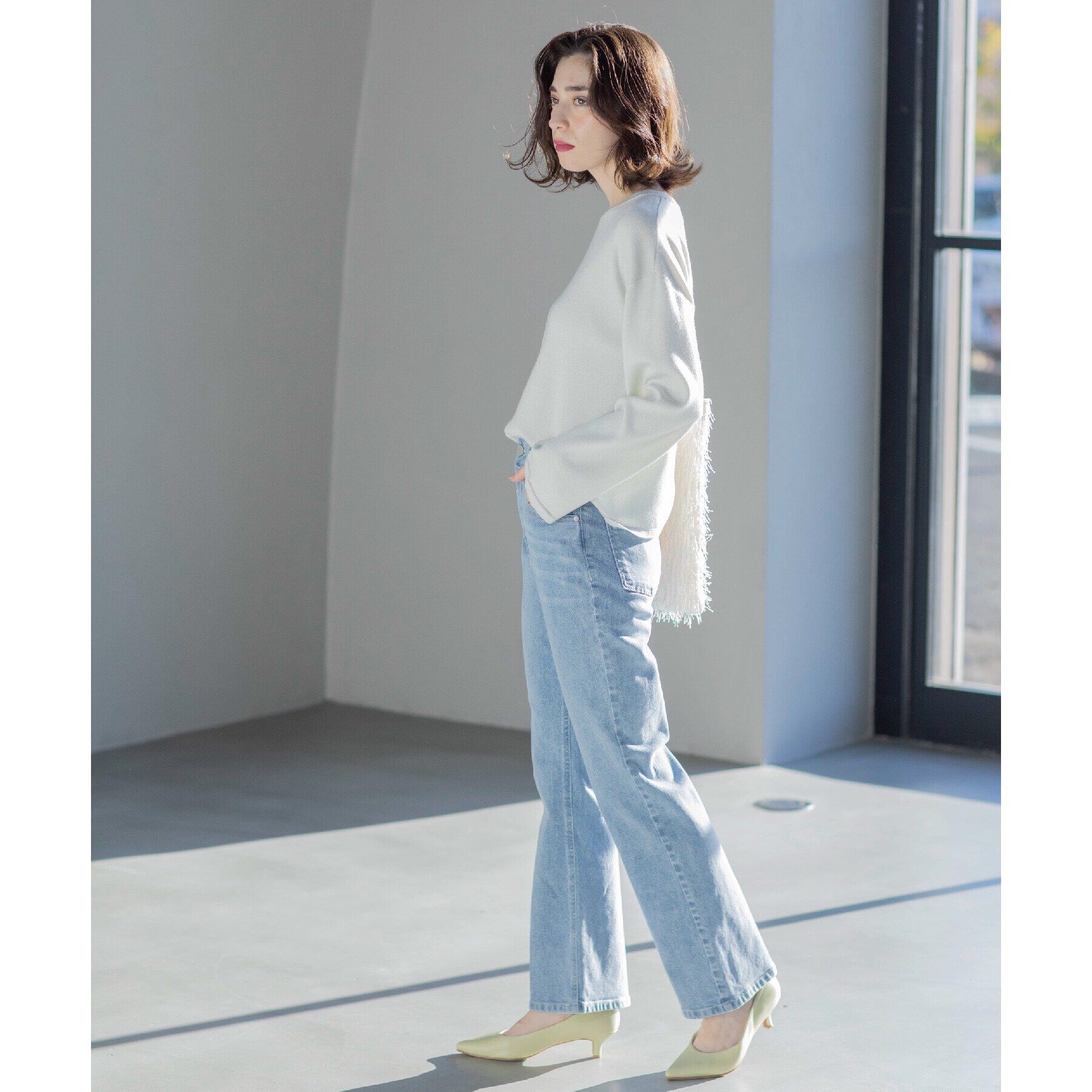 OPAQUE.CLIP「ラメシアーラインニット【洗濯機洗い可】」|ニット・セーター|