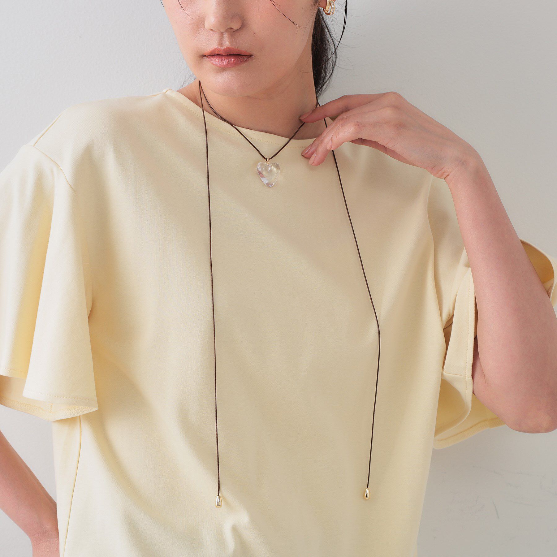 OPAQUE.CLIP「ハートモチーフコードチョーカーネックレス」|ネックレス|