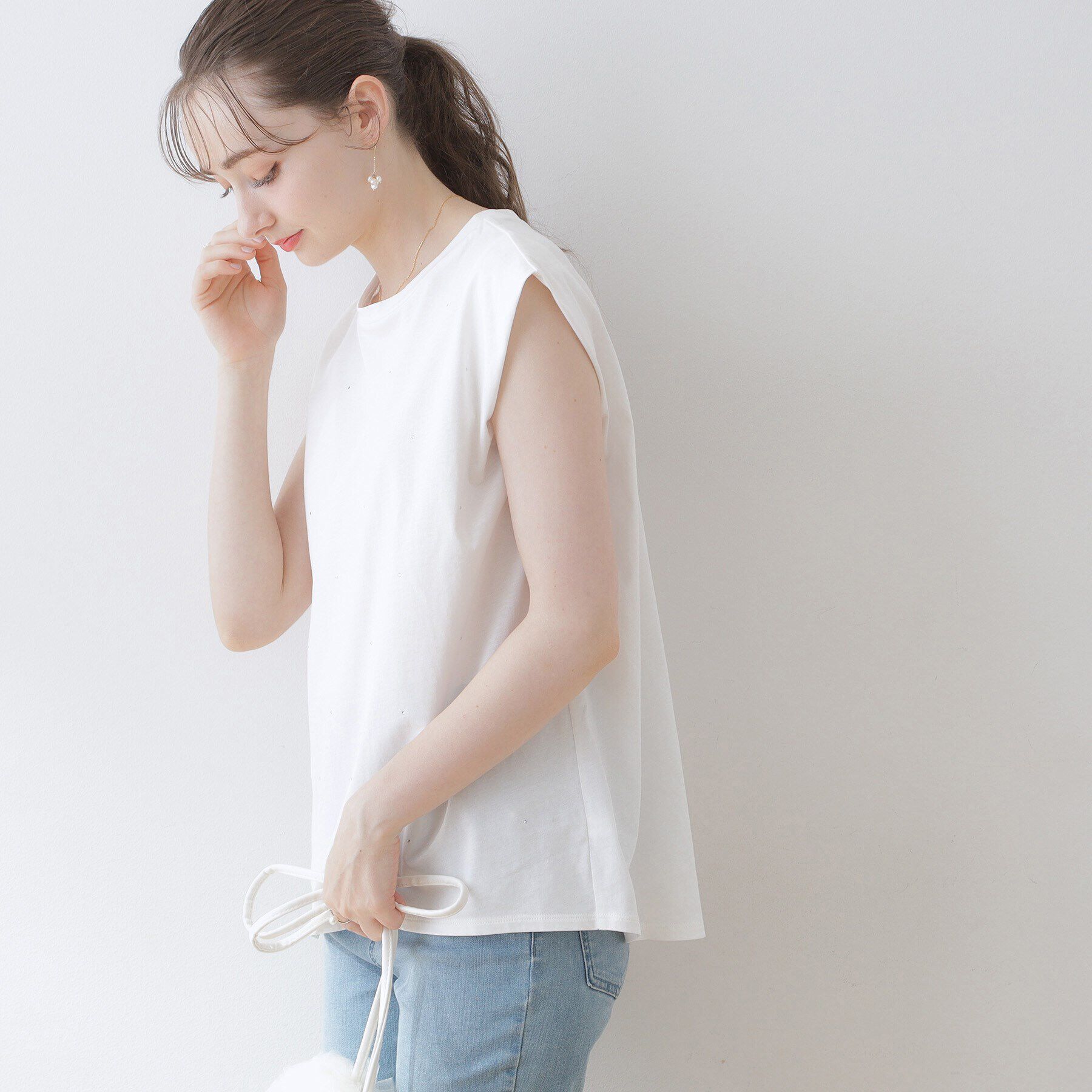 Couture broach「【インしないでキマる】ラインストーンTシャツ」|Tシャツ・カットソー|