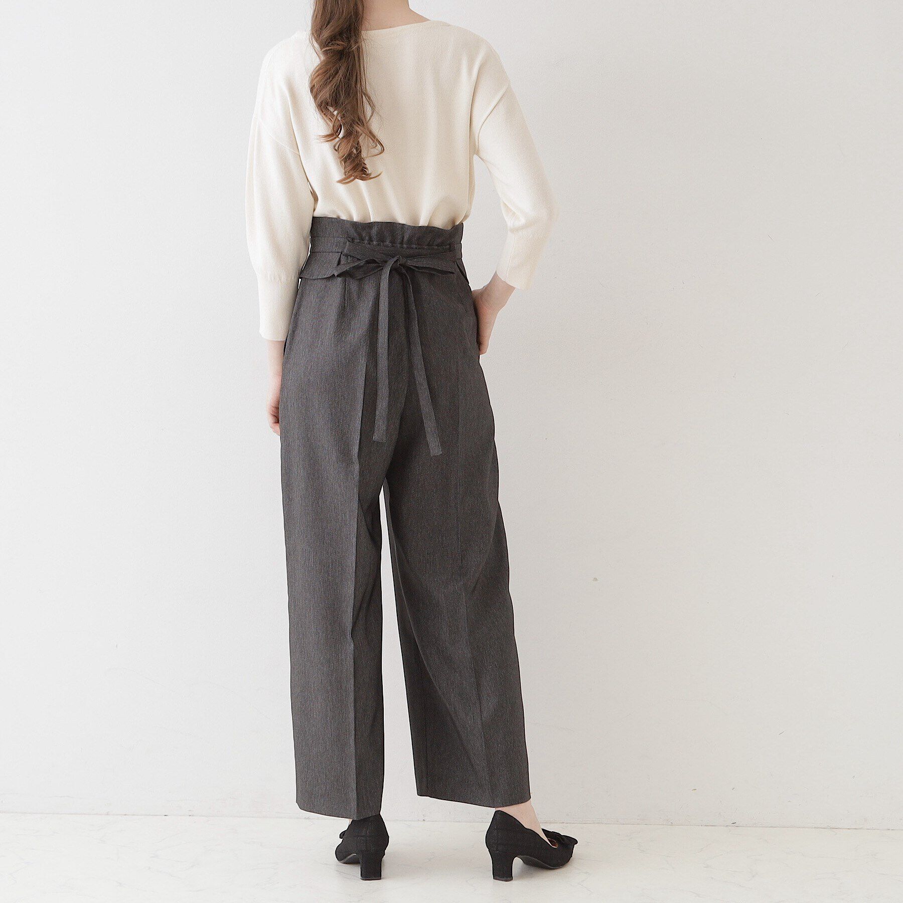 Couture broach「【スッキリきれい見え】デニムライクワイドパンツ」|その他|