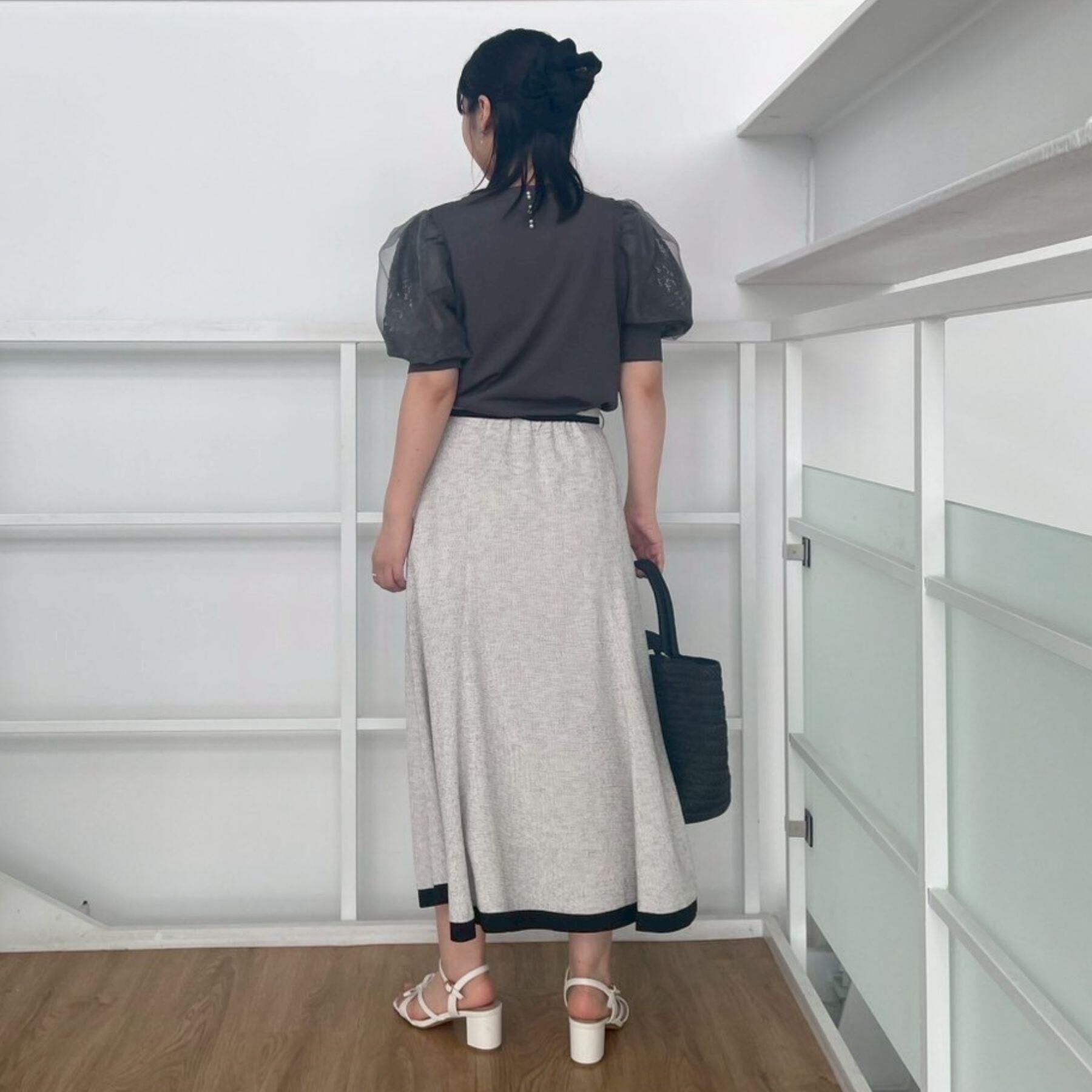 Couture broach「【洗える・UV機能・通勤】オーガンレース袖ニット」|ニット・セーター|