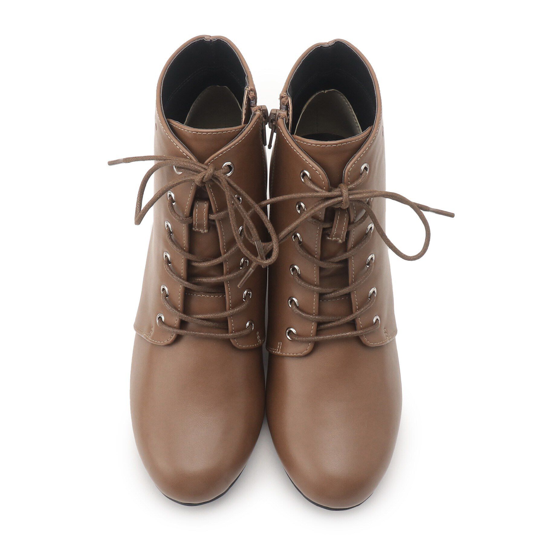 PINK-latte「ヒールレースアップブーツ」|ショートブーツ|