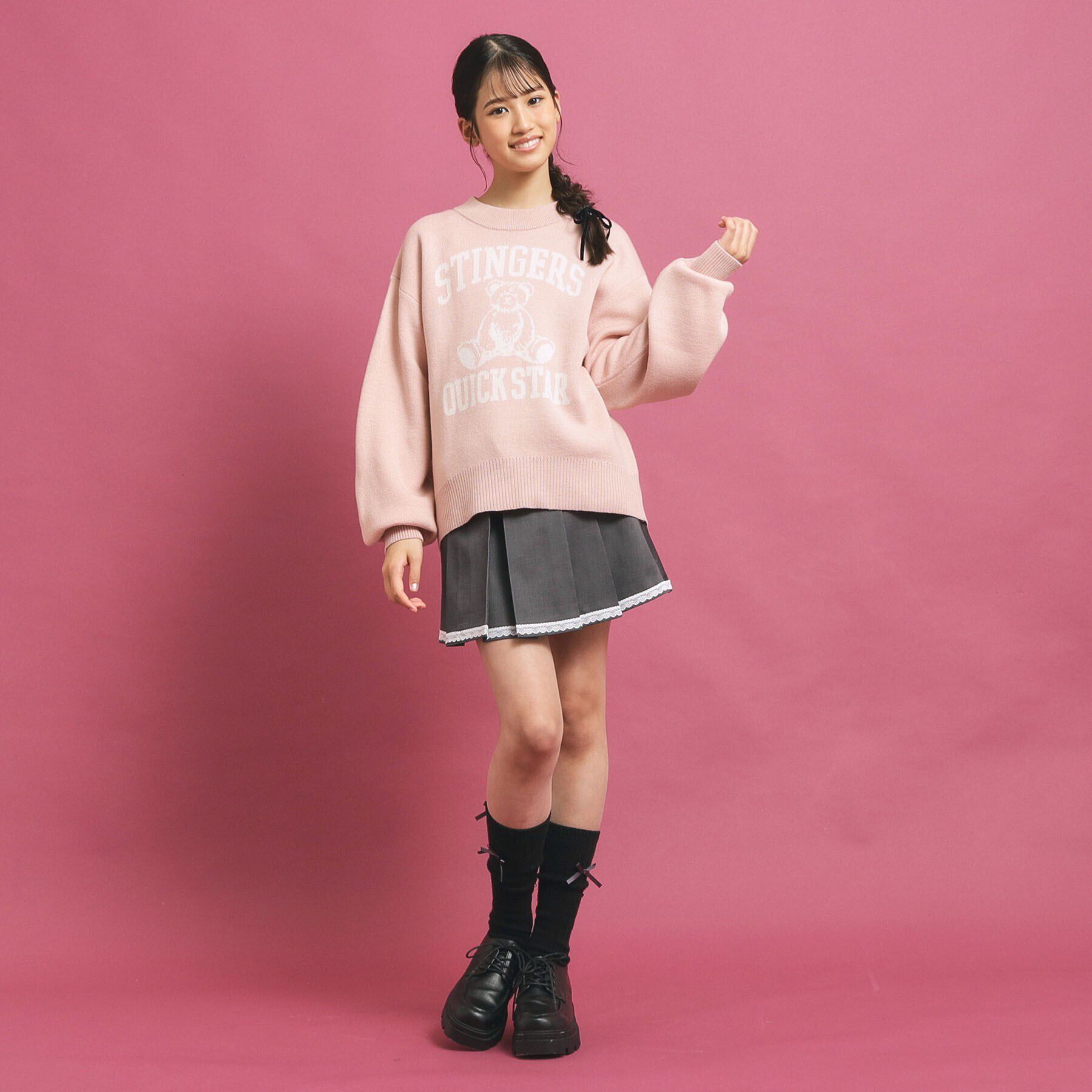 PINK-latte「【トレンド部発】かわいさ盛れる クマロゴニット」|ニット・セーター|