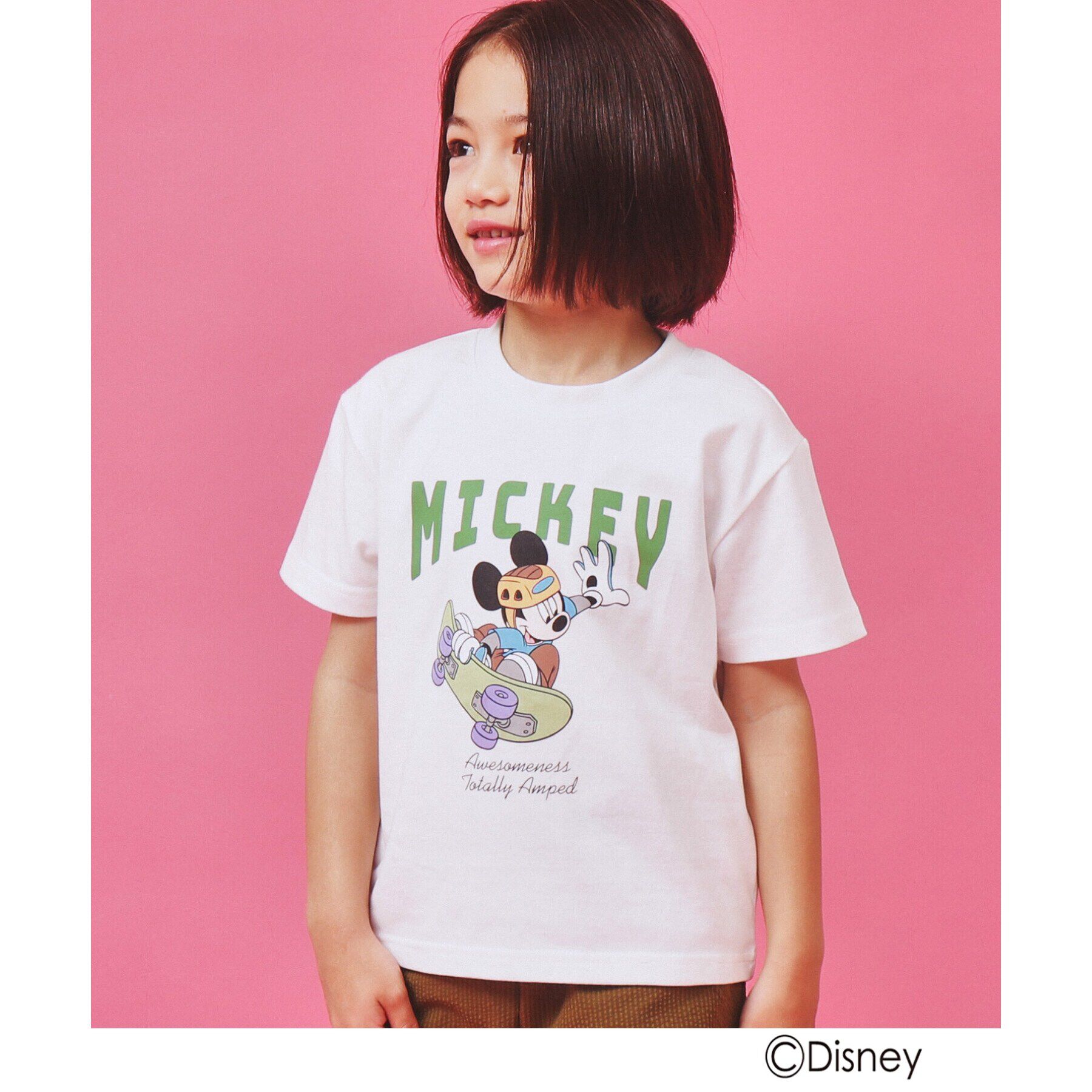 THE SHOP TK「Disney/【110-150/親子リンク】プリント半袖Tシャツ」|Tシャツ・カットソー|