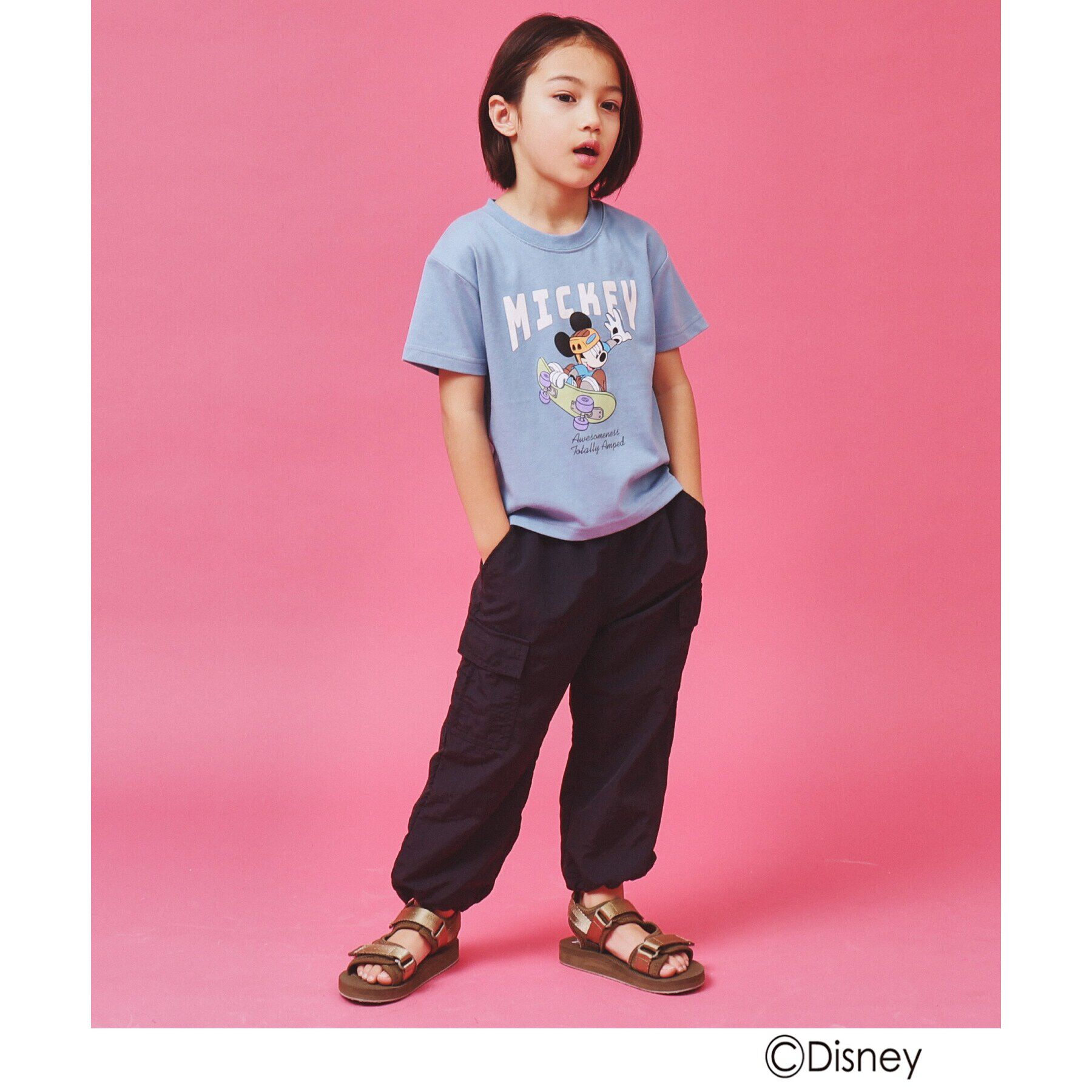 THE SHOP TK「Disney/【110-150/親子リンク】プリント半袖Tシャツ」|Tシャツ・カットソー|