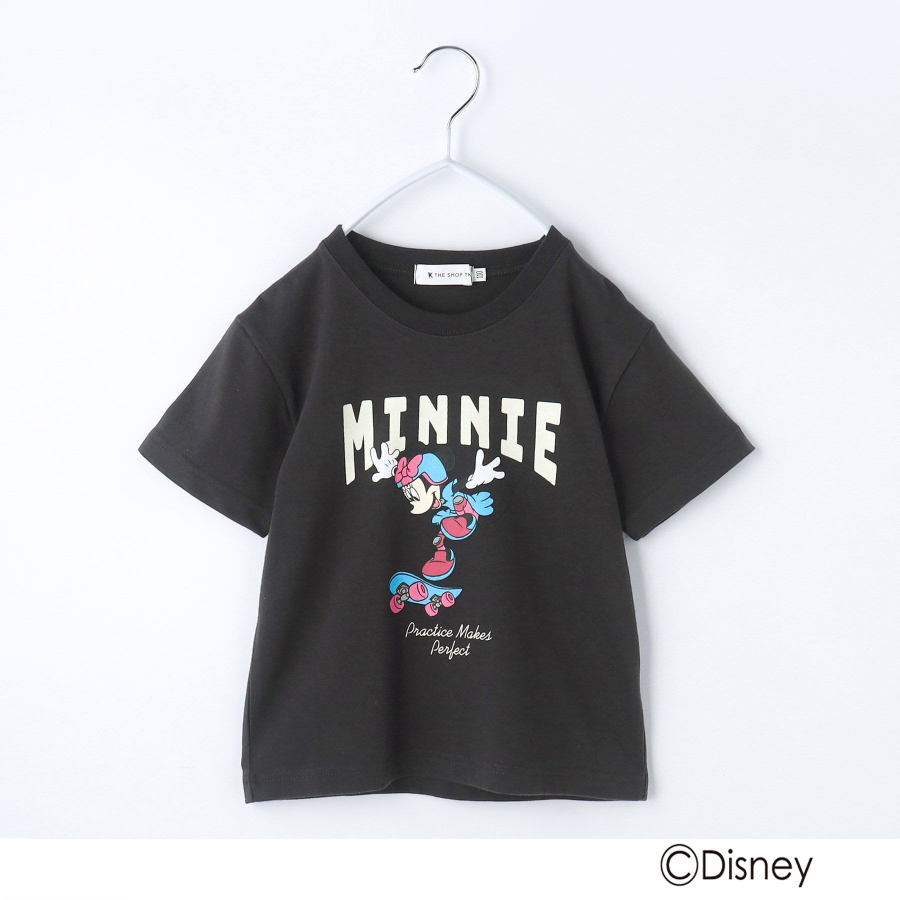 THE SHOP TK「Disney/【110-150/親子リンク】プリント半袖Tシャツ」|Tシャツ・カットソー|チャコールグレー(1