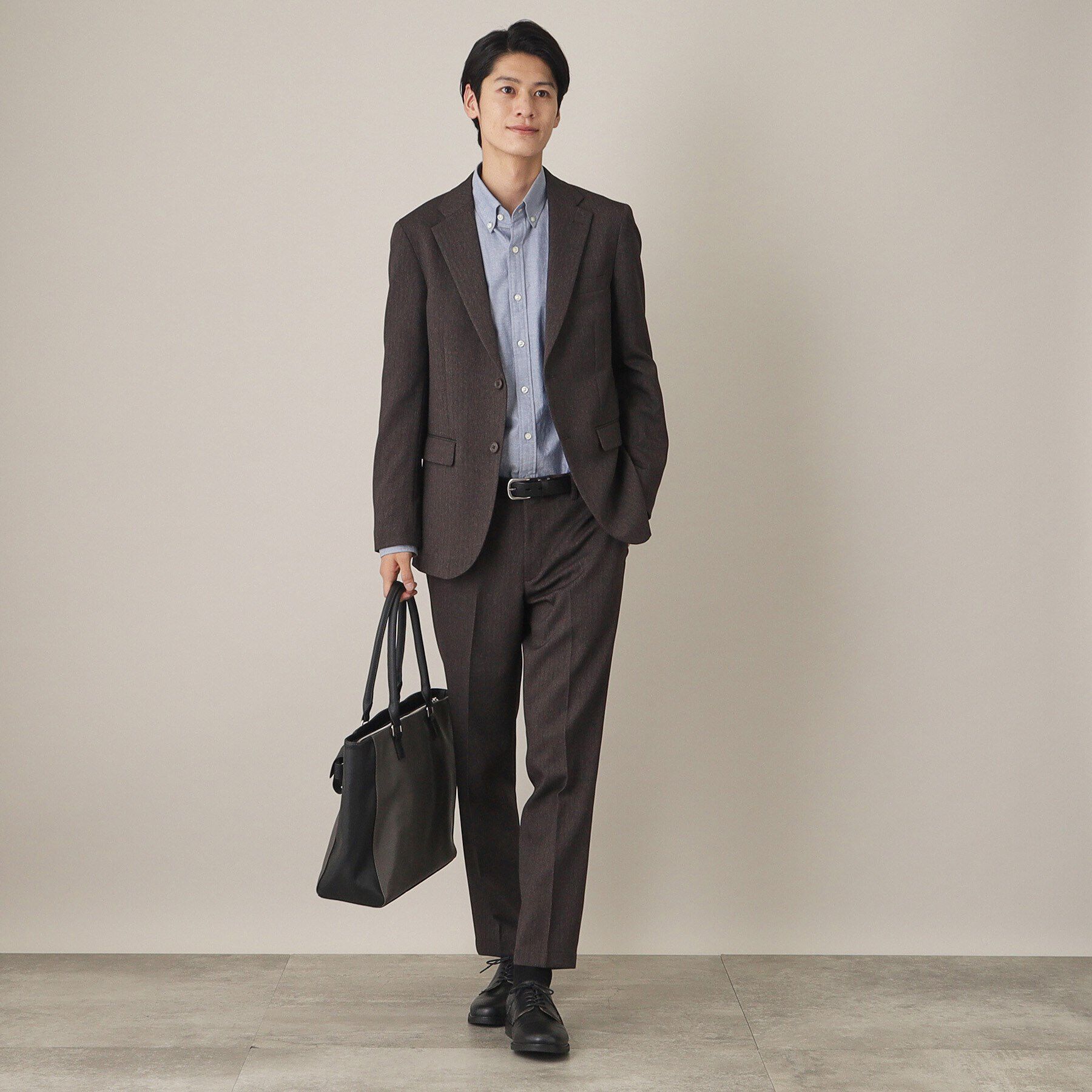 THE SHOP TK「AVANTウーリーヘリンボンスラックス【セットアップ可/ビジネス対応/洗える/ストレッチ素材/シワに」|その他|