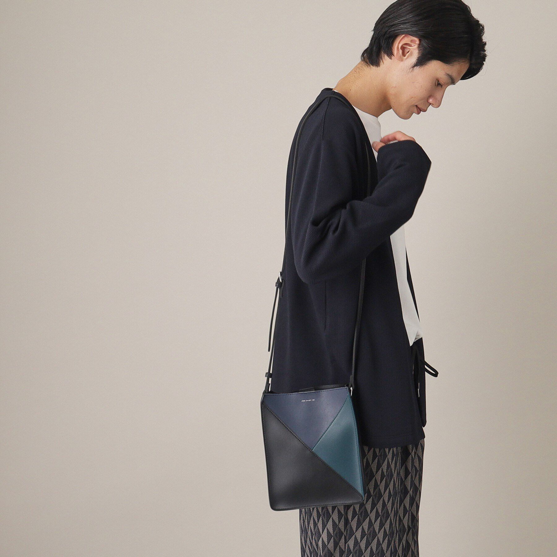 THE SHOP TK「パネルラインBOXショルダーバッグ」|ショルダー・メッセンジャー|