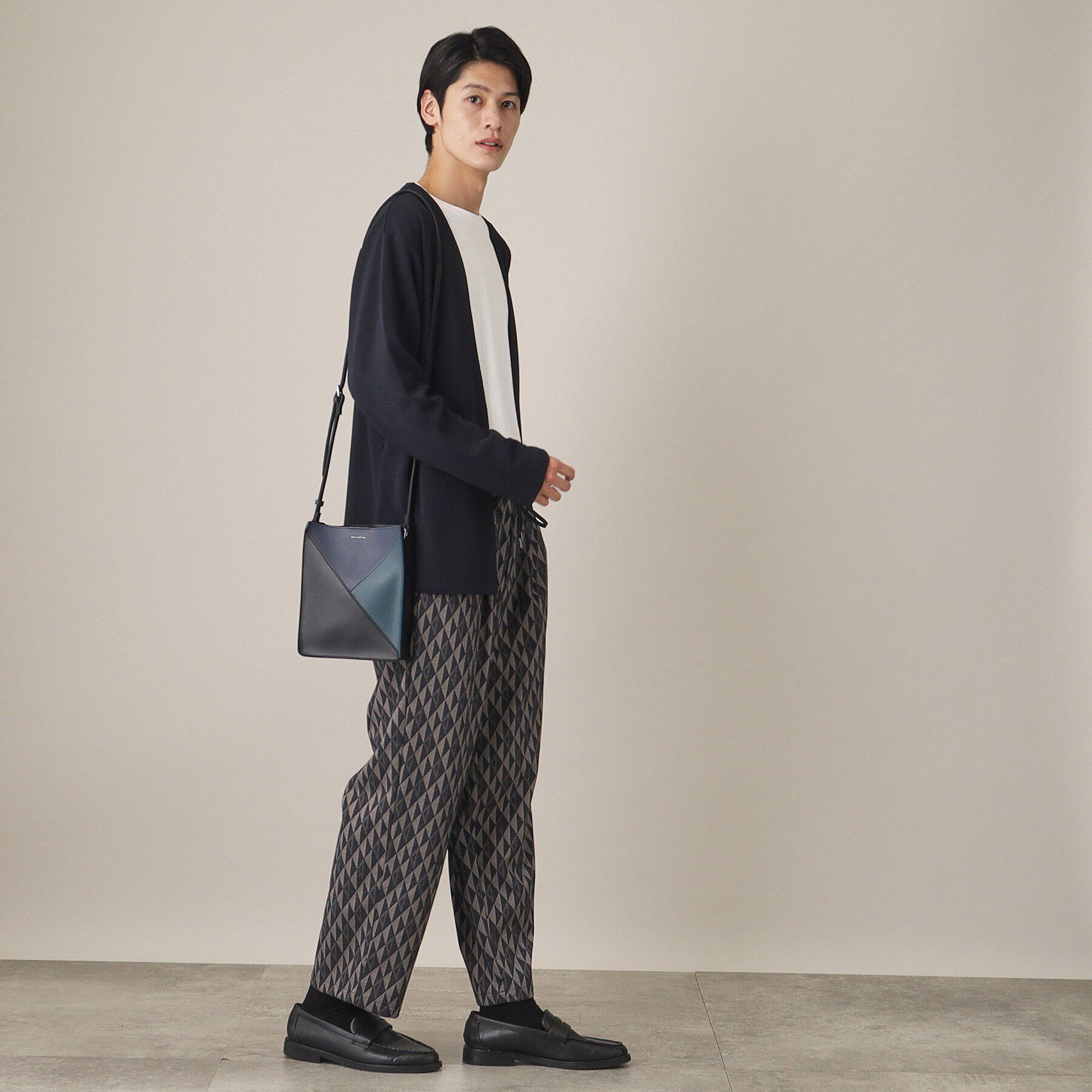 THE SHOP TK「パネルラインBOXショルダーバッグ」|ショルダー・メッセンジャー|