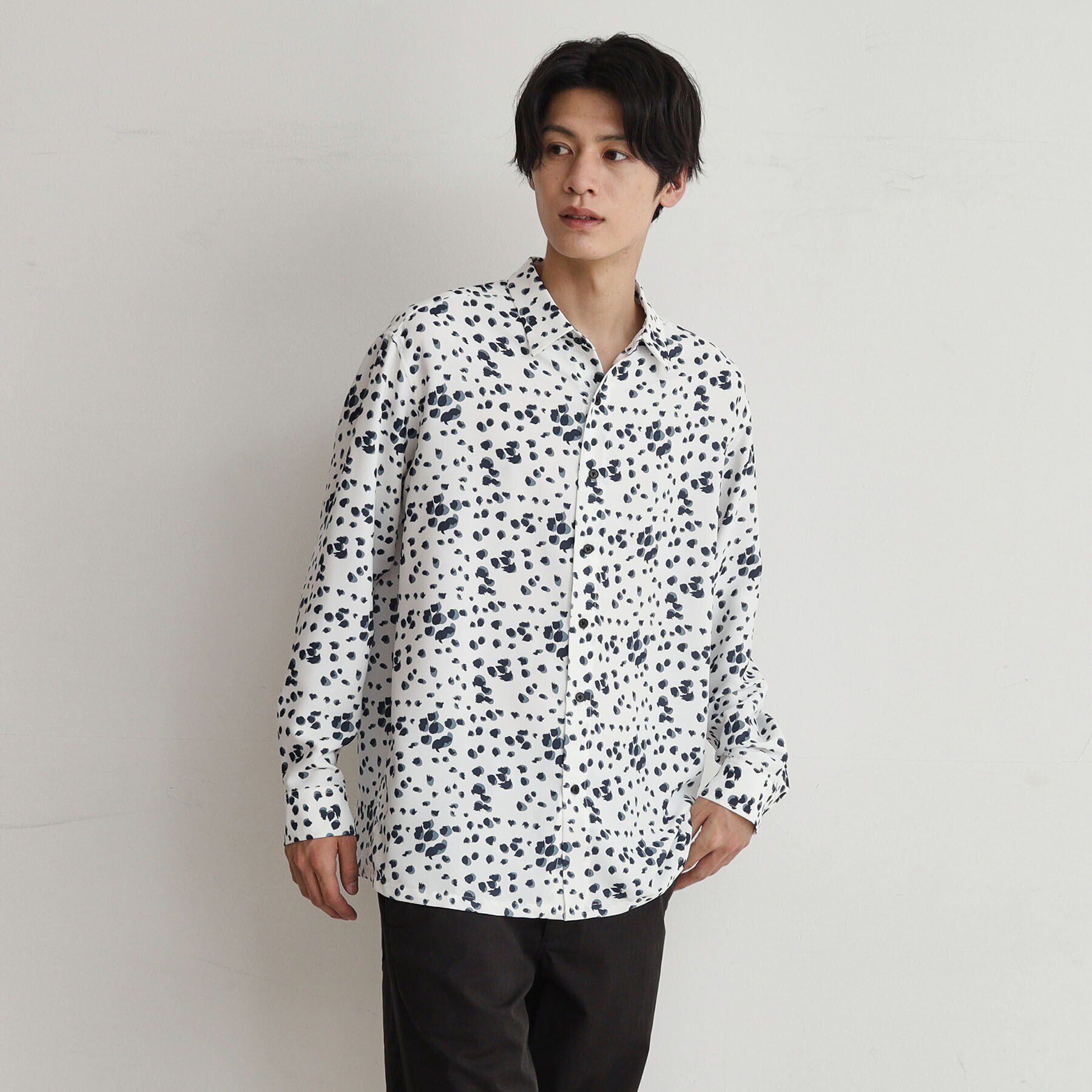 THE SHOP TK「ドットプリント柄シャツ」|シャツ・ブラウス|オフホワイト(103