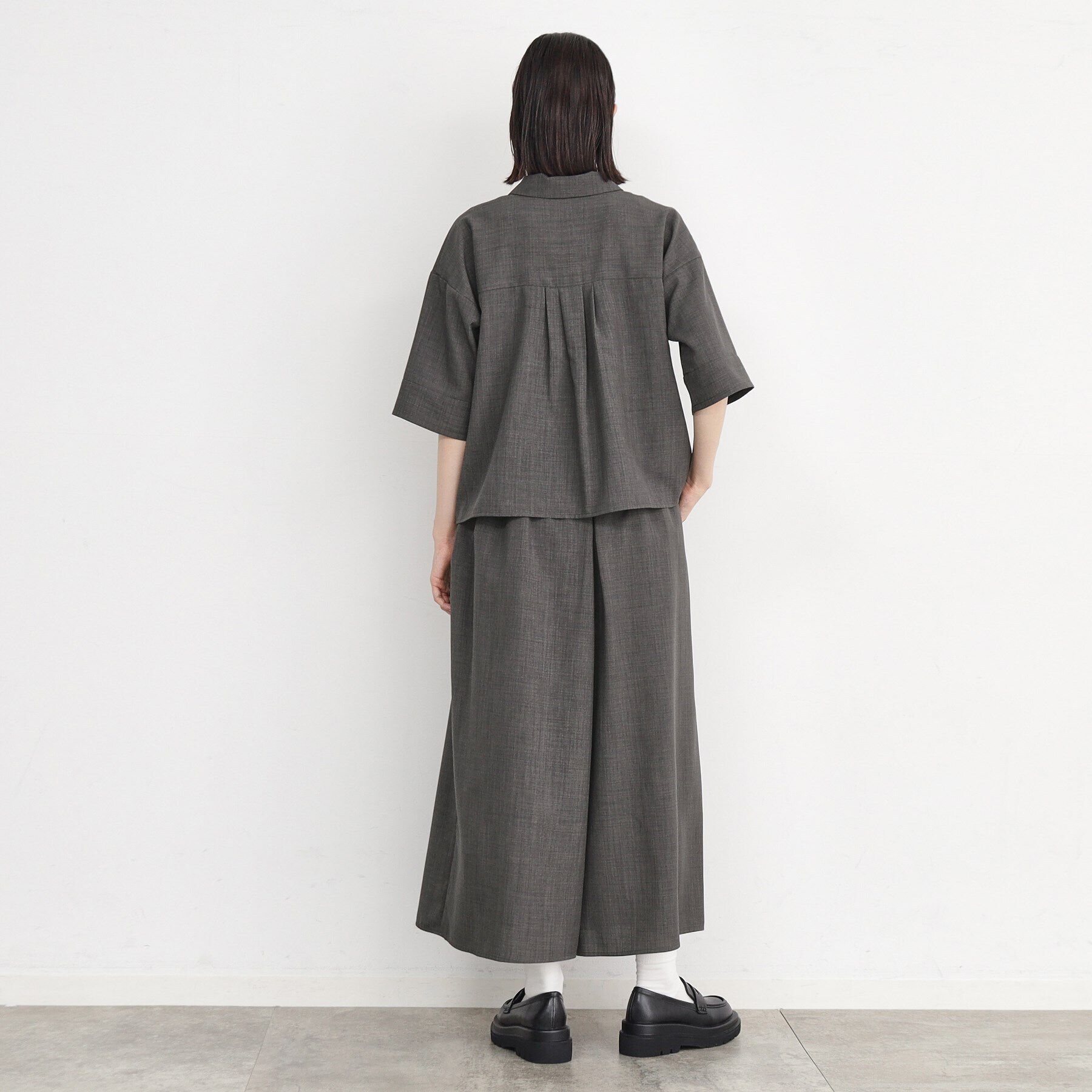 THE SHOP TK「【ワンピ―ス風/スタイルUP】シャツ&times;パンツセットアップ/洗濯機OK」|スーツ|