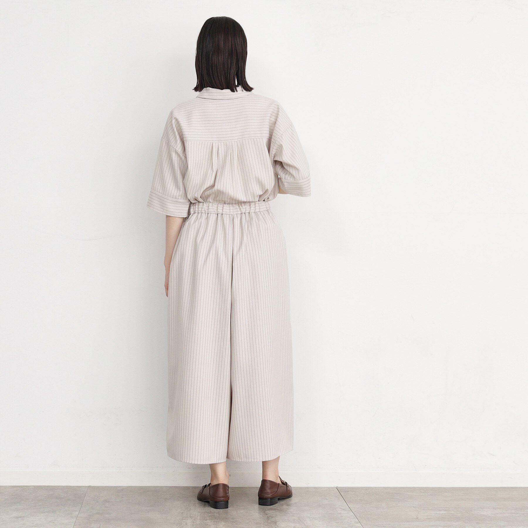 THE SHOP TK「【ワンピ―ス風/スタイルUP】シャツ&times;パンツセットアップ/洗濯機OK」|スーツ|