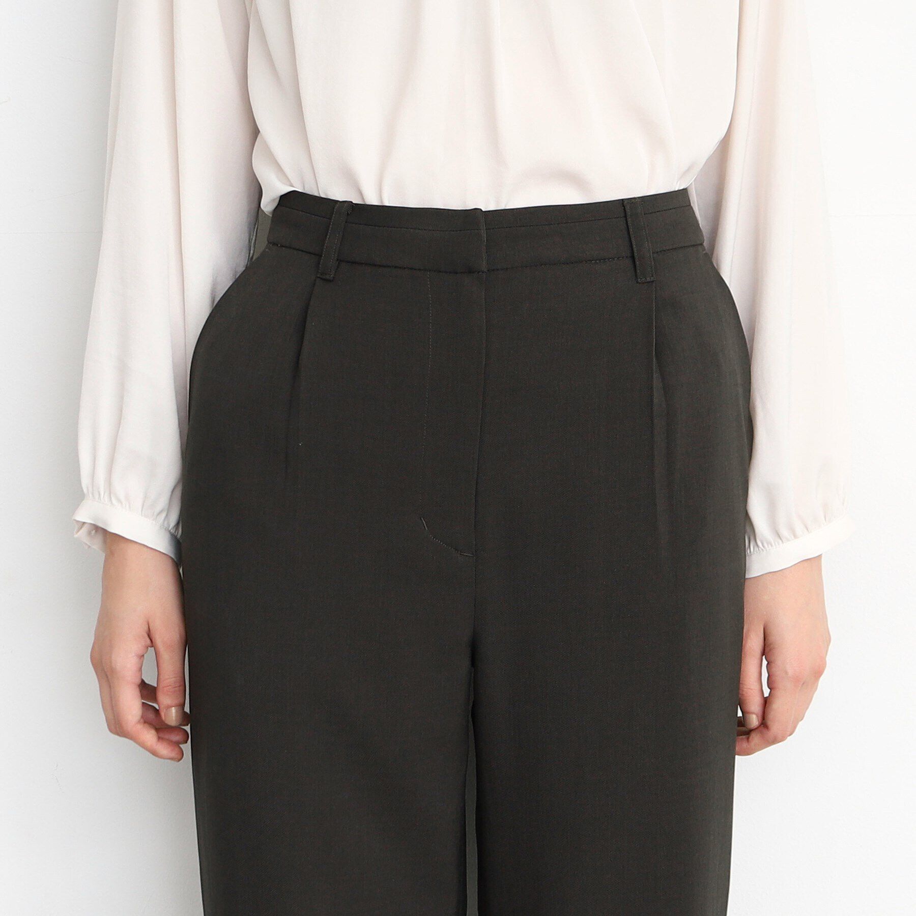 THE SHOP TK「【セットアップ可/洗える】シャークスキンストレートワイドパンツ」|その他|