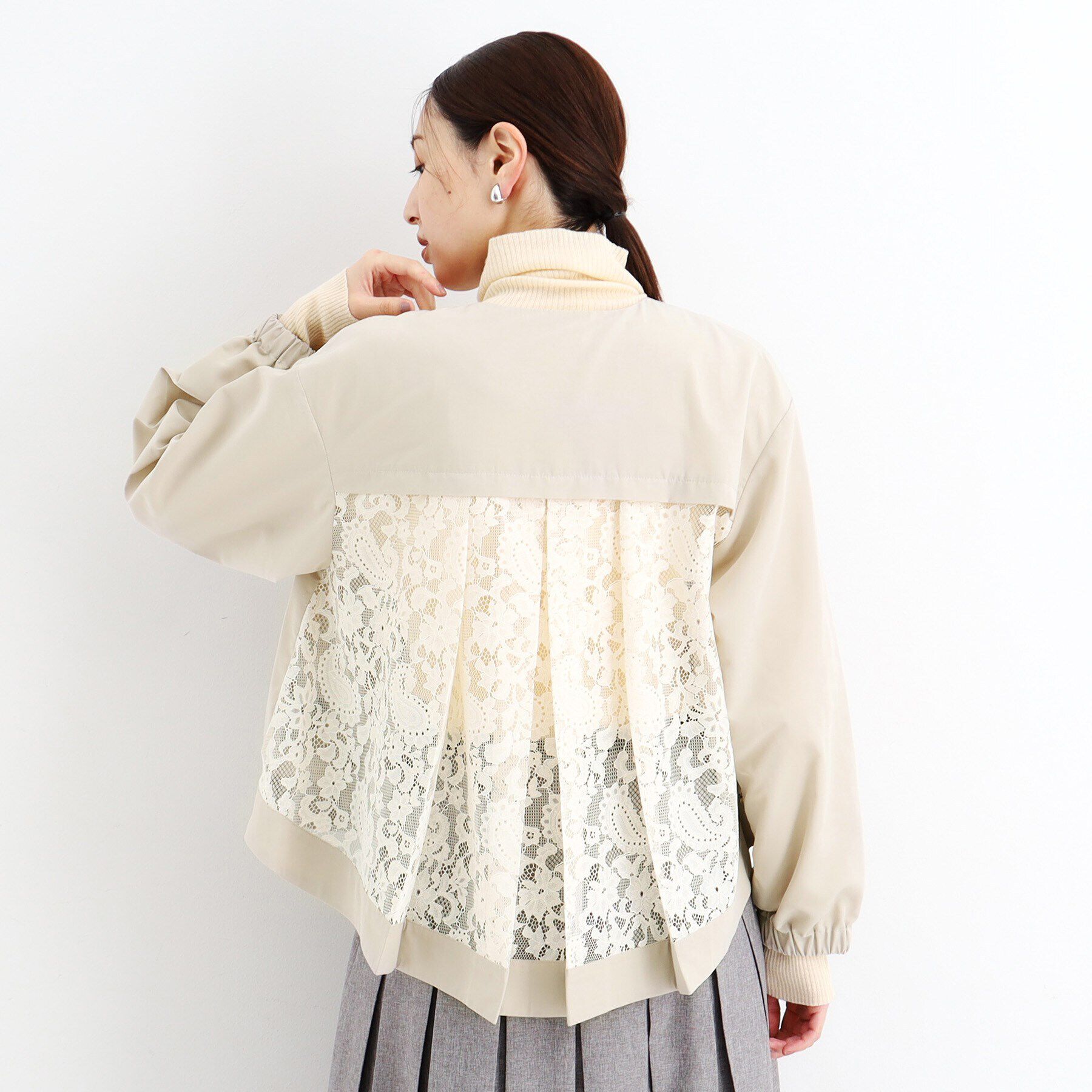 THE SHOP TK「バックレースブルゾン」|ブルゾン・スタジャン|