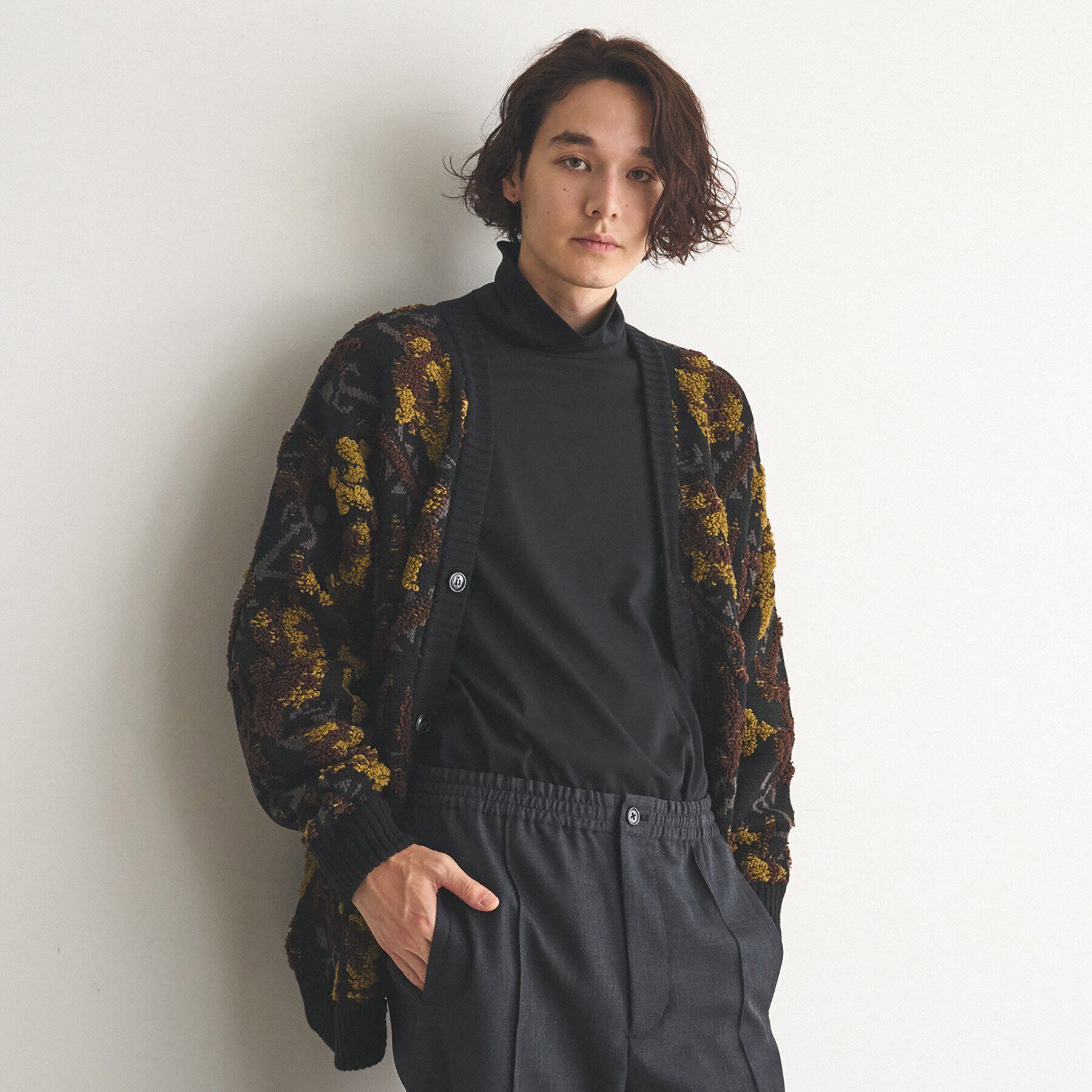 THE SHOP TK「サガラ刺繍ニットカーディガン」|カーディガン|ブラック(119)