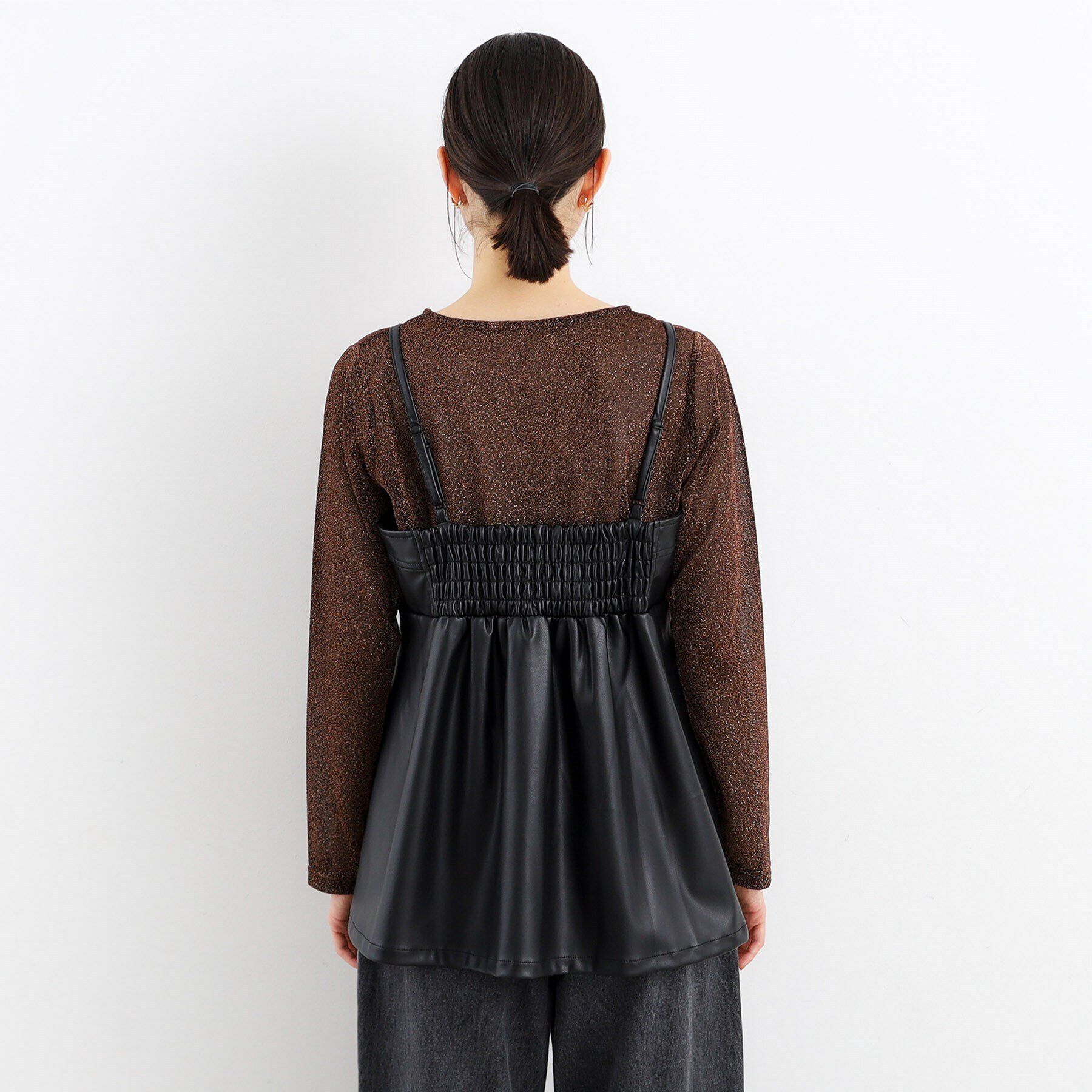 THE SHOP TK「【ヒルナンデス！で紹介】合皮ビスチェ」|キャミソール|