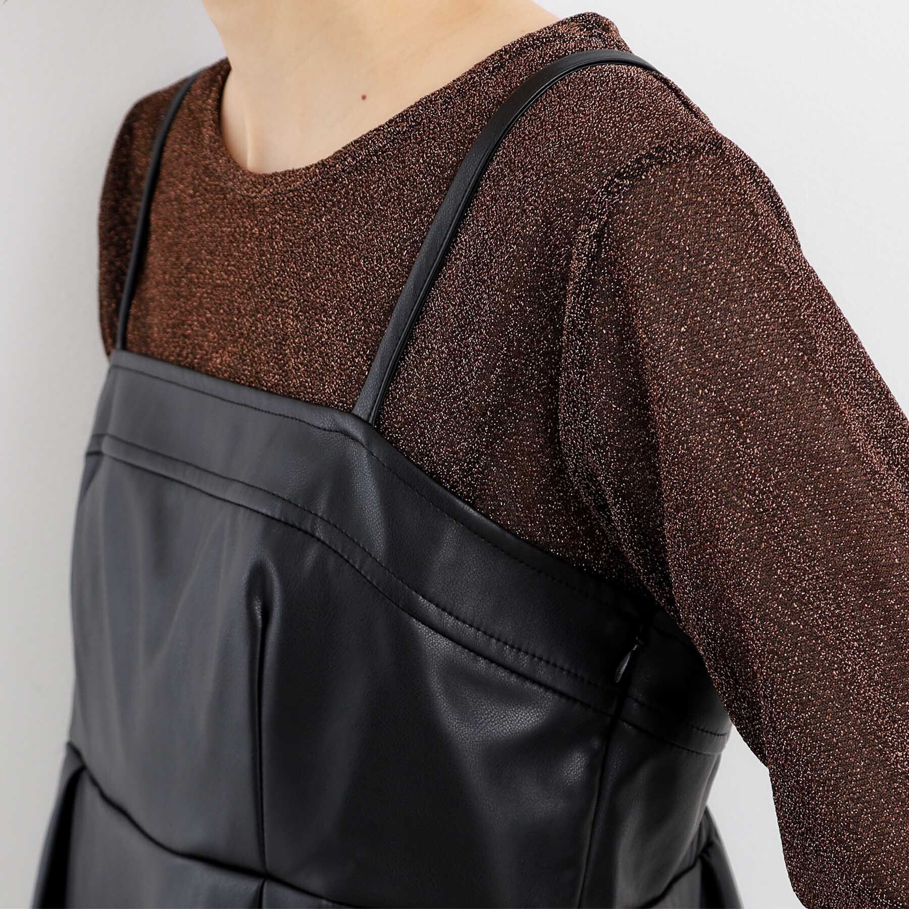 THE SHOP TK「【ヒルナンデス！で紹介】合皮ビスチェ」|キャミソール|