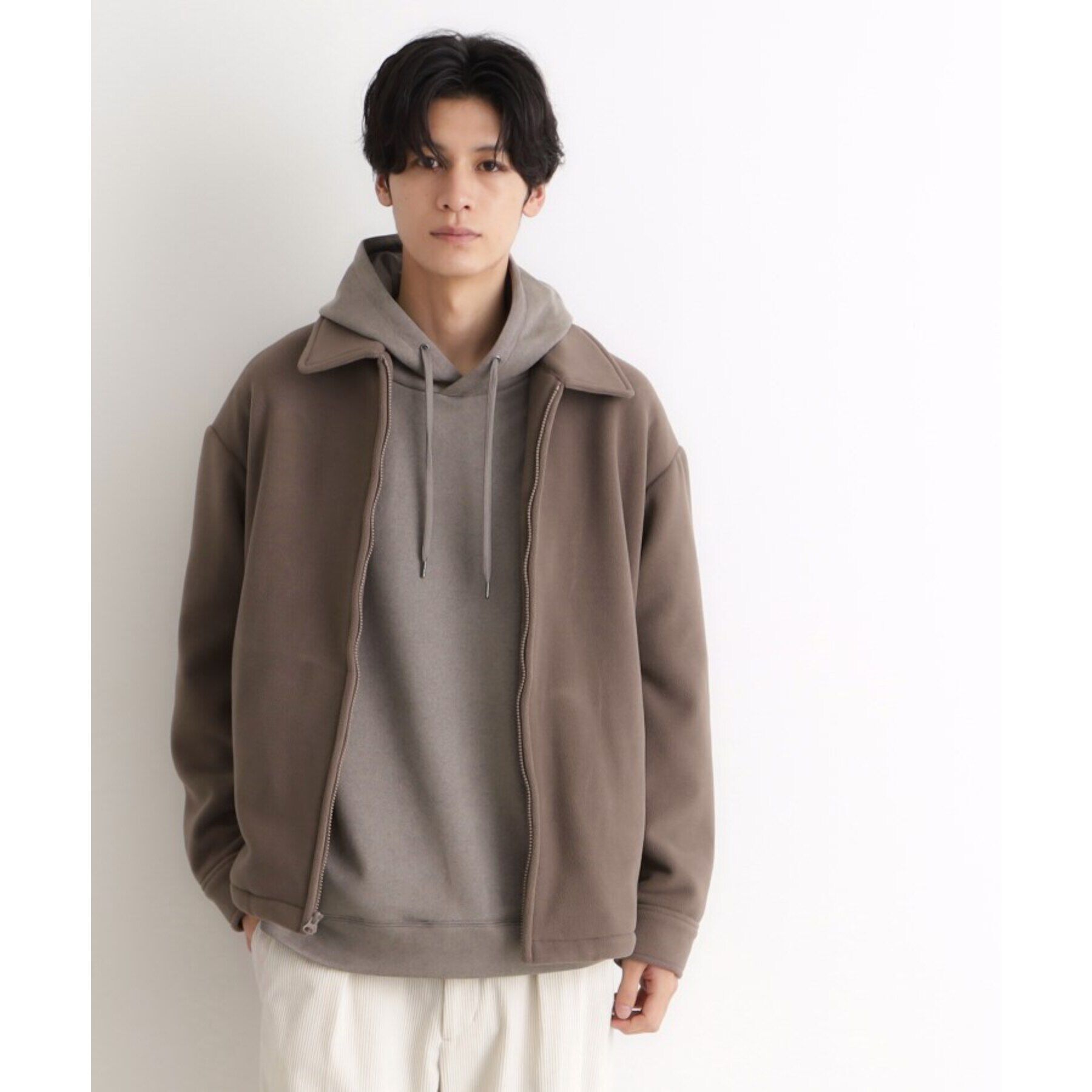 THE SHOP TK「マイクロフリースジャケット 光吸収発熱機能／洗える」|ブルゾン・スタジャン|