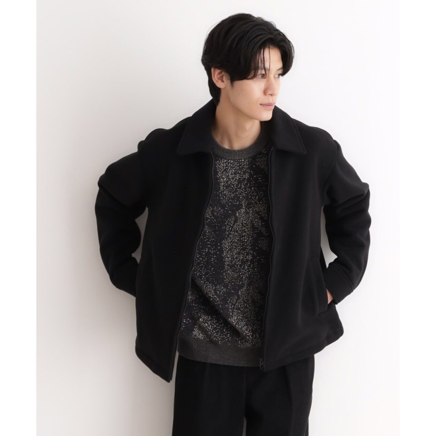 THE SHOP TK「マイクロフリースジャケット 光吸収発熱機能／洗える」|ブルゾン・スタジャン|