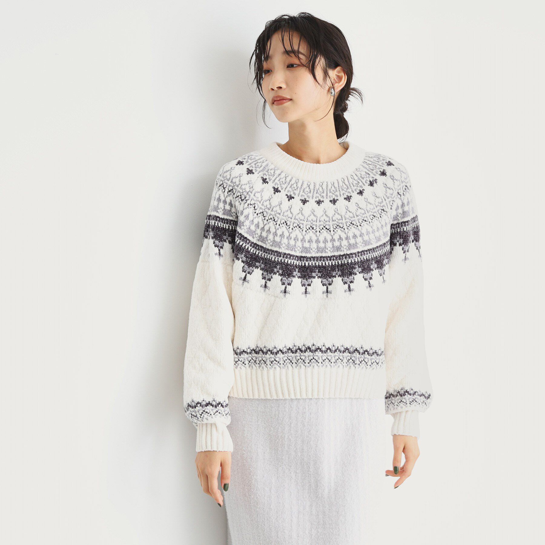 THE SHOP TK「ラメモール求心ニット【洗える】」|ニット・セーター|