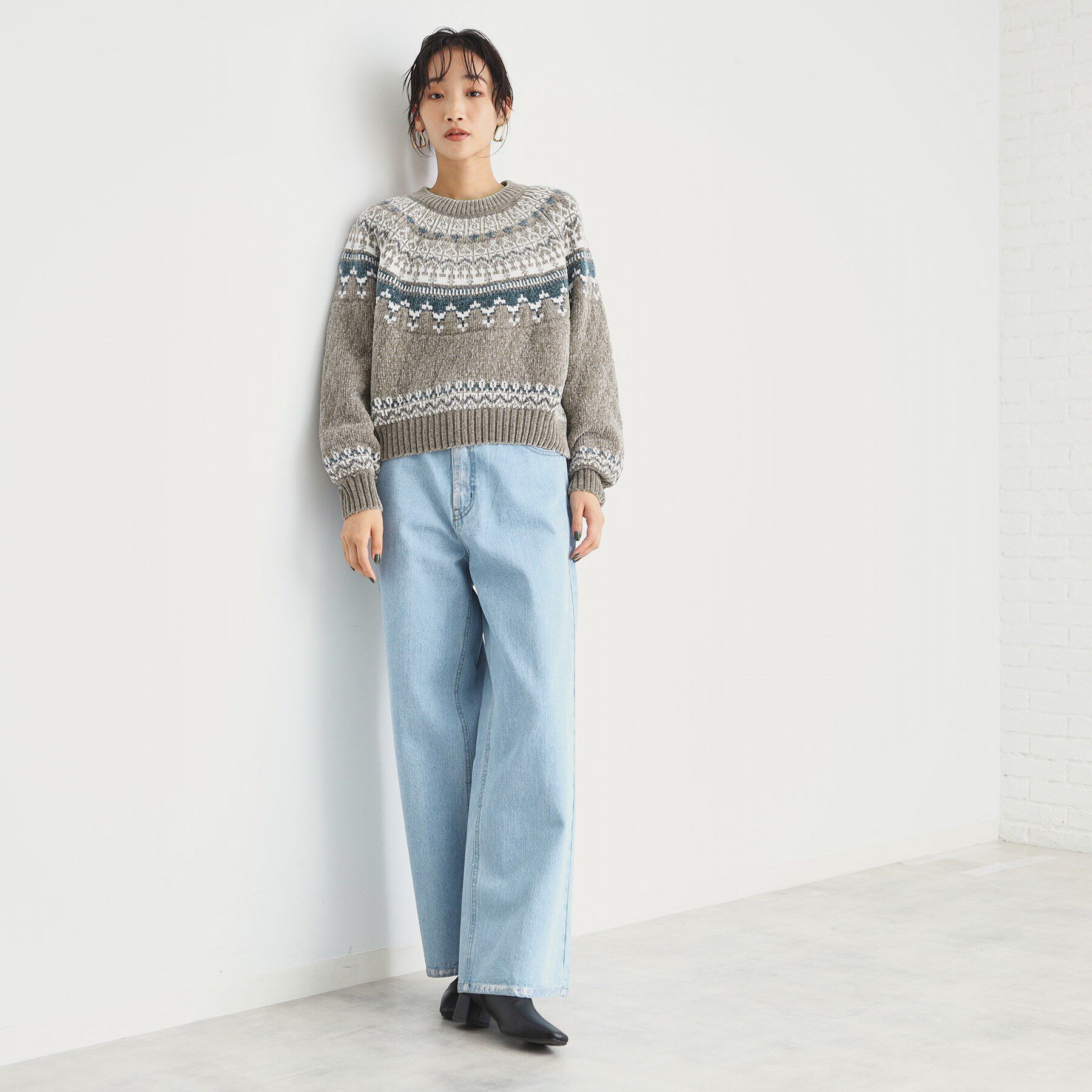 THE SHOP TK「ラメモール求心ニット【洗える】」|ニット・セーター|