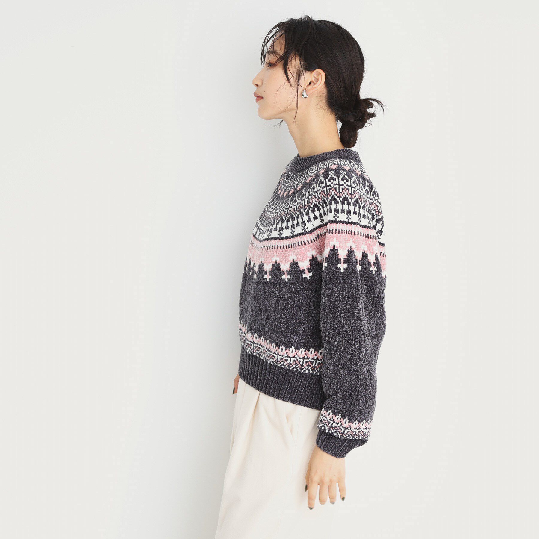 THE SHOP TK「ラメモール求心ニット【洗える】」|ニット・セーター|