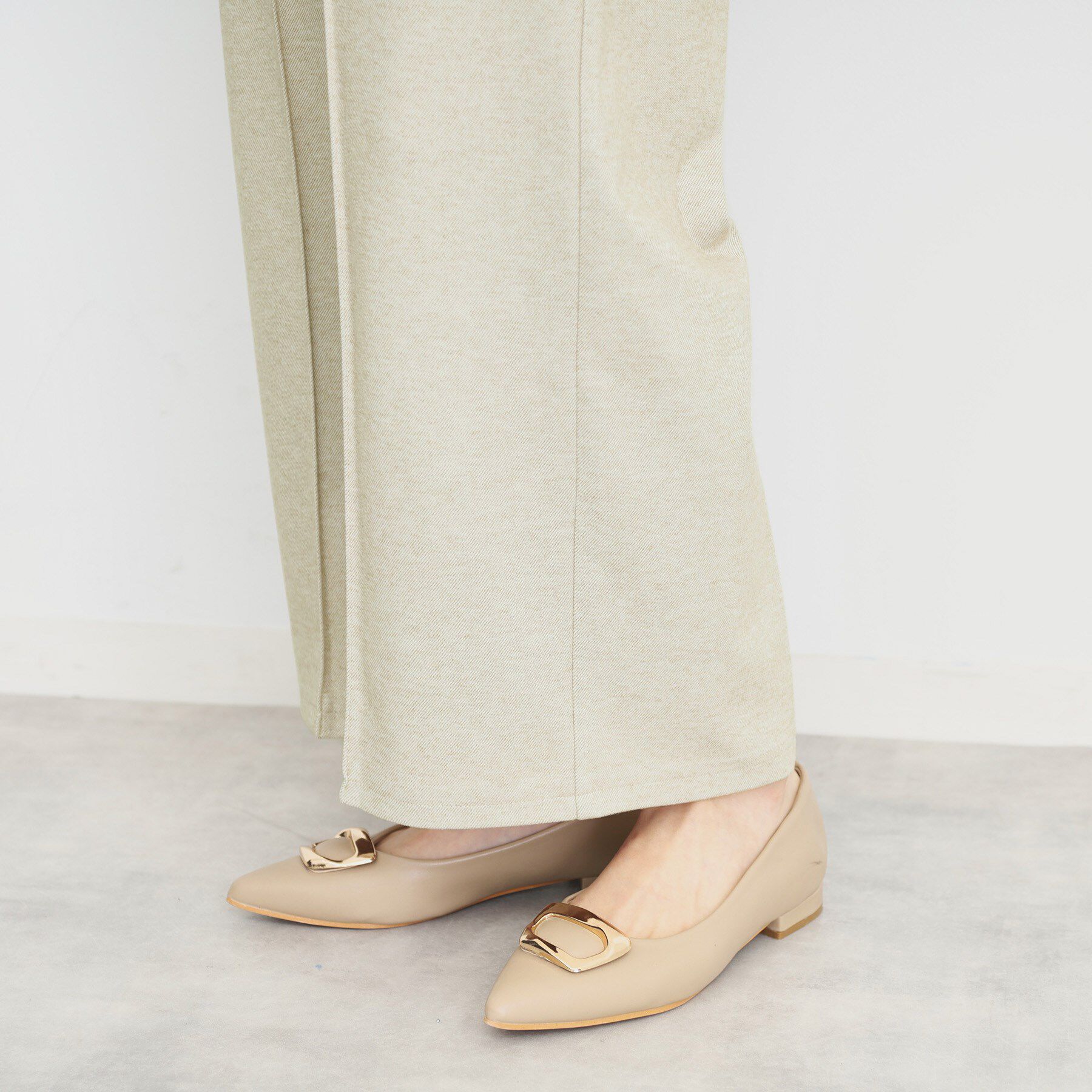 THE SHOP TK「【洗えるパンツ/あったかキレイ】メランジ起毛ワイドパンツ」|その他|