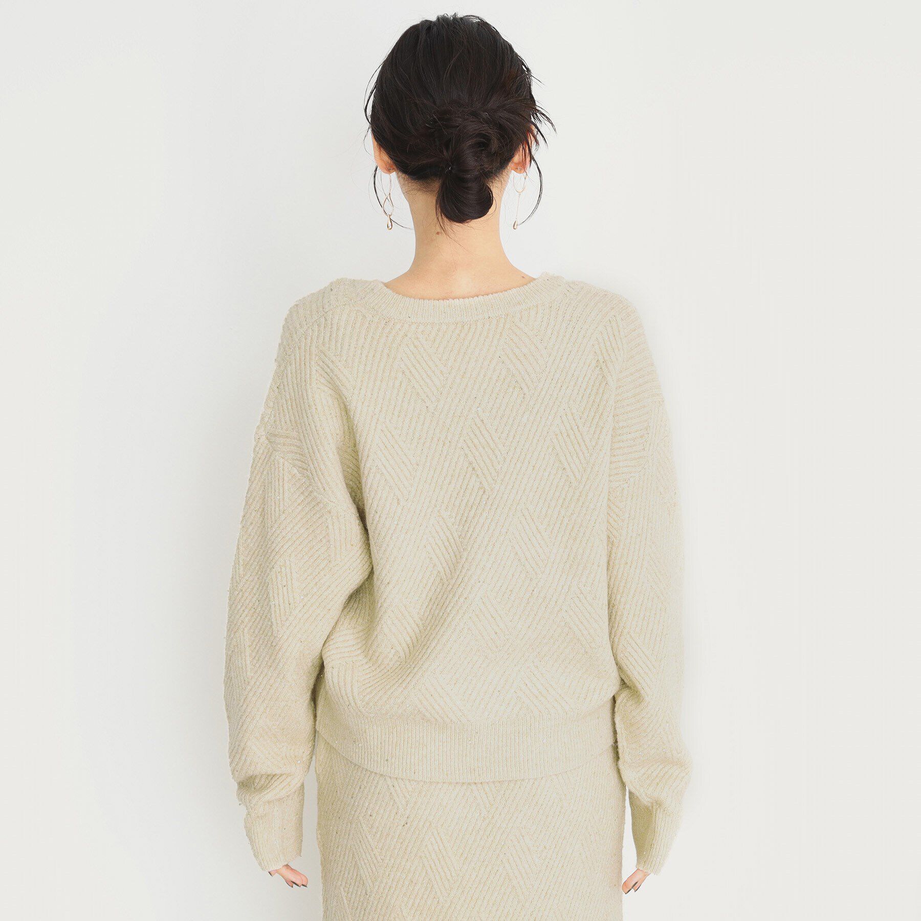 THE SHOP TK「リンクススパンコールニット/洗える」|ニット・セーター|