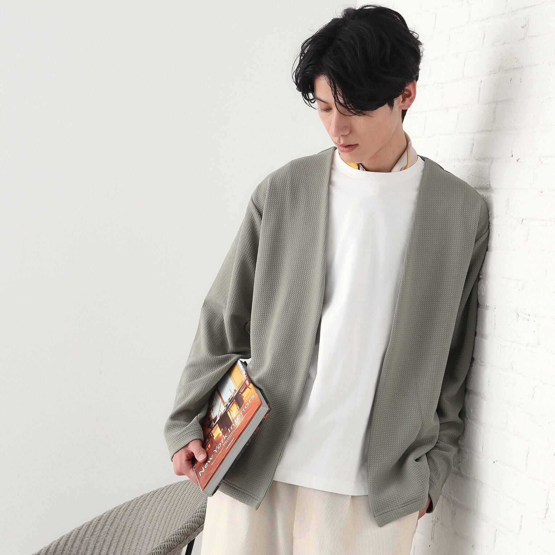 THE SHOP TK「ミニフクレアンサンブルカーディガン 【長袖カーディガン＋半袖Tシャツセットアイテム】」|カーディガン|