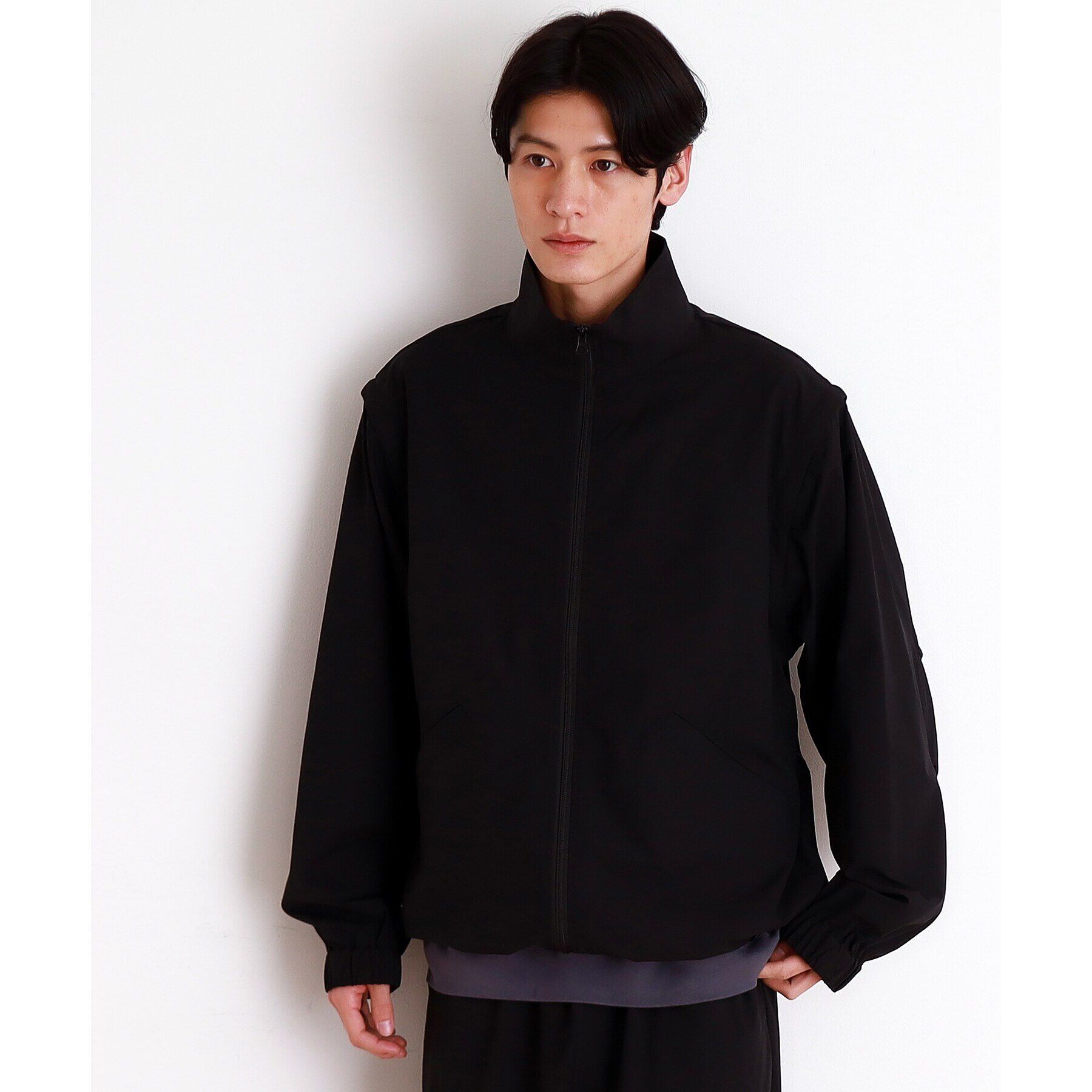 THE SHOP TK「デタッチャブルスタンドブルゾン＆ベスト　セットアップ可/2WAY」|ブルゾン・スタジャン|