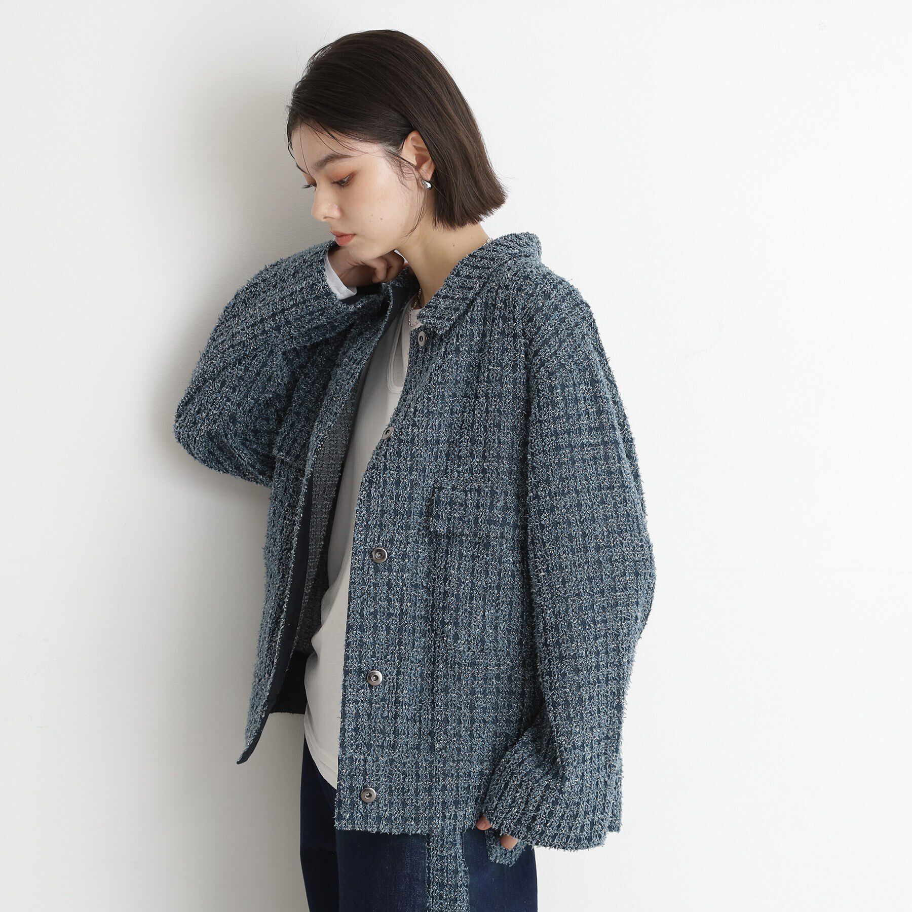 THE SHOP TK「ジャカードデニムジャケット【洗える】」|デニムジャケット|