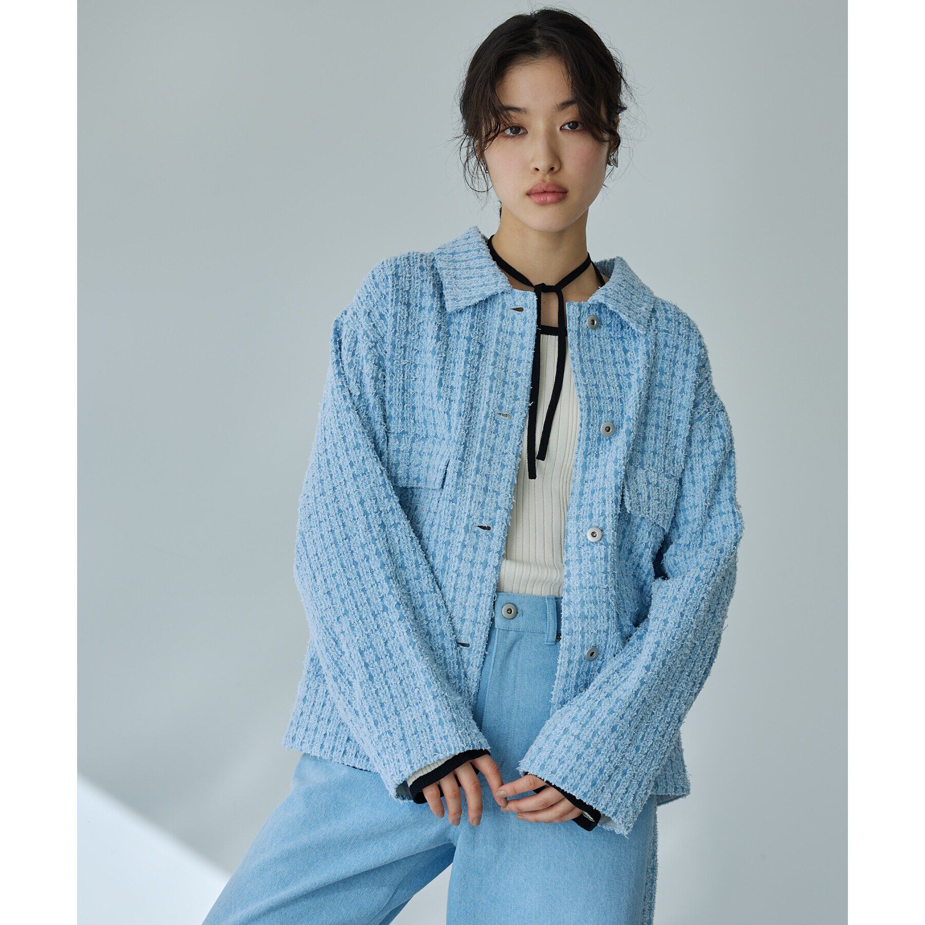 THE SHOP TK「ジャカードデニムジャケット【洗える】」|デニムジャケット|