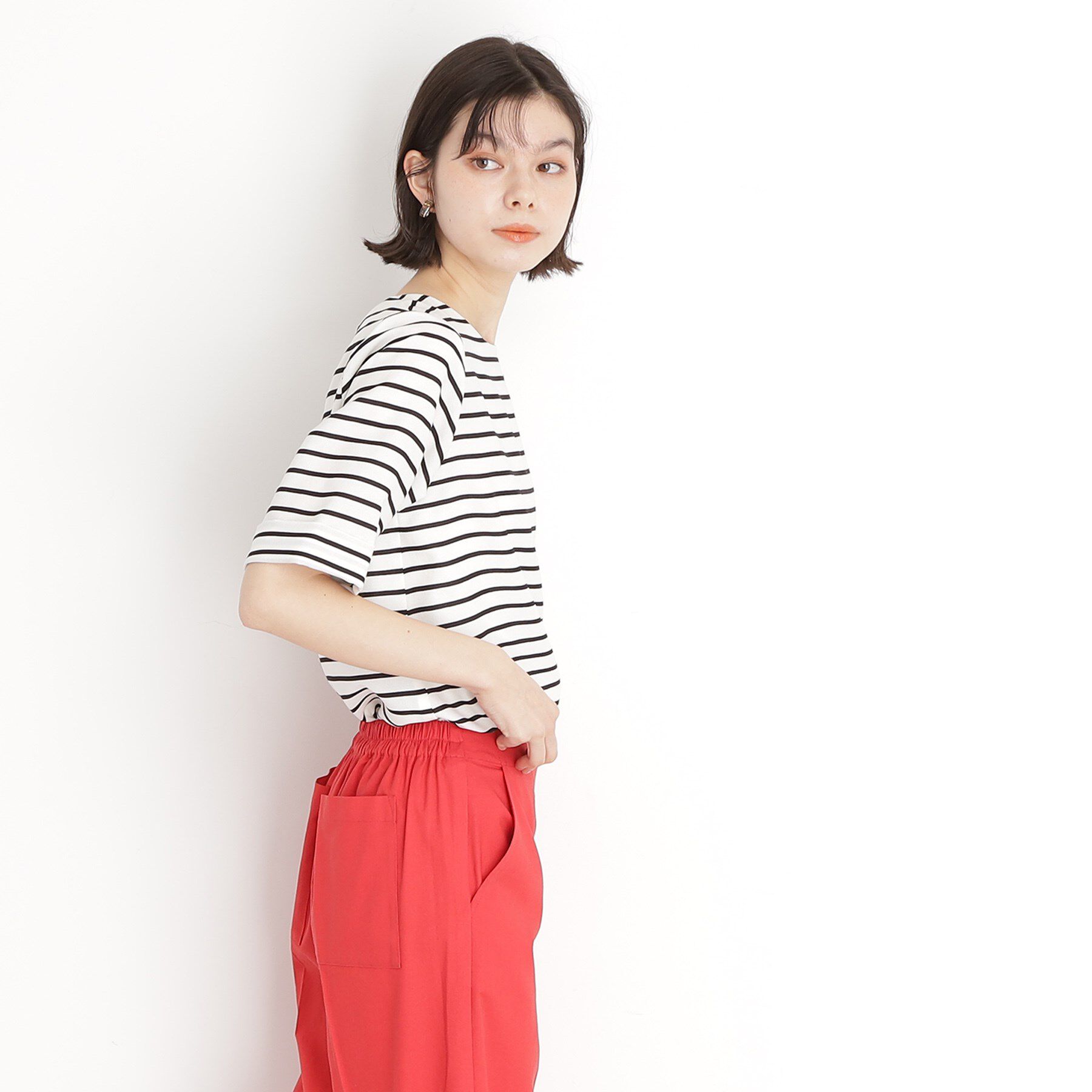 THE SHOP TK「麻調ブラウス【シワになりにくい/洗える】」|シャツ・ブラウス|