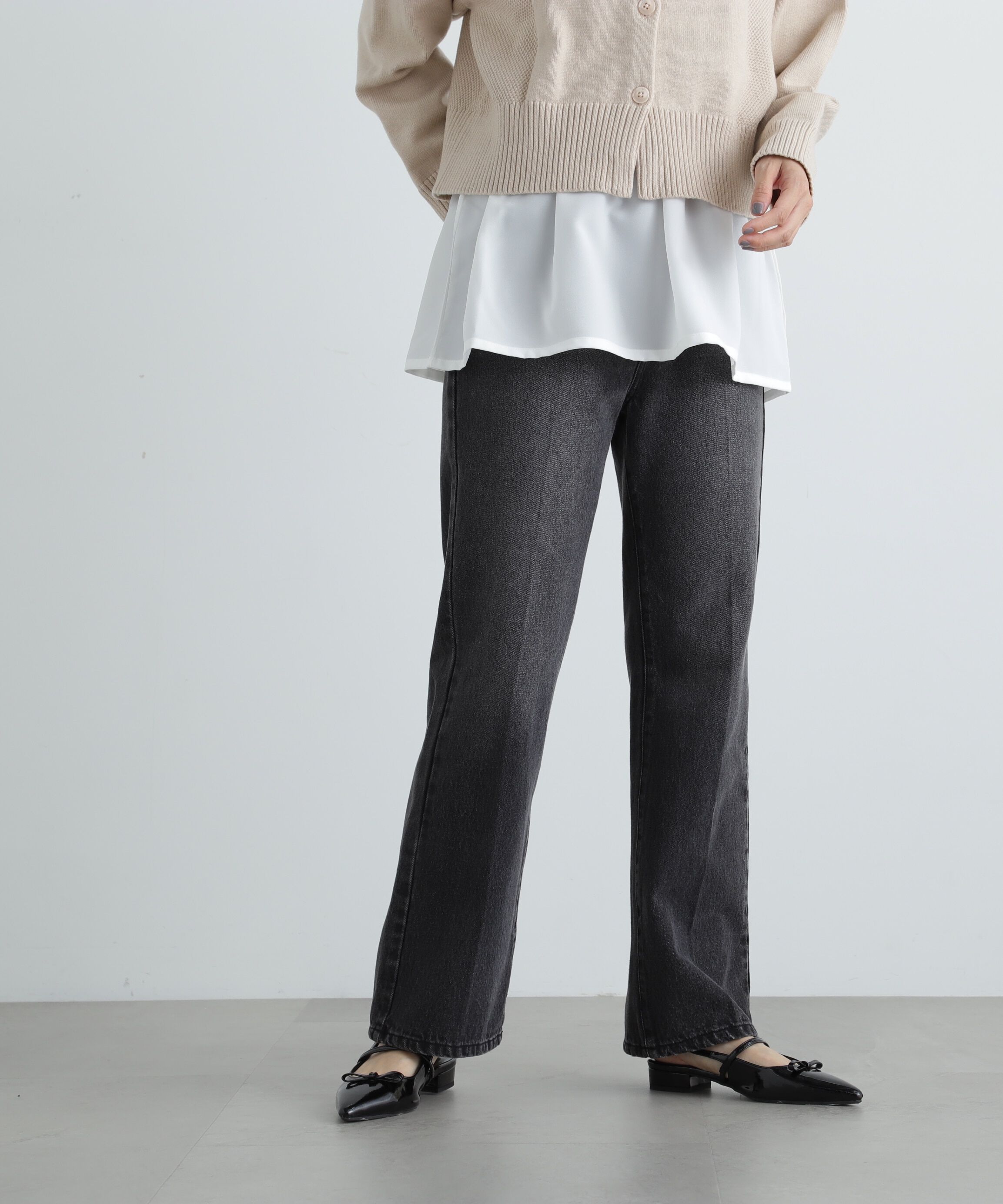  「ナチュラルフレアデニムパンツ」|その他|