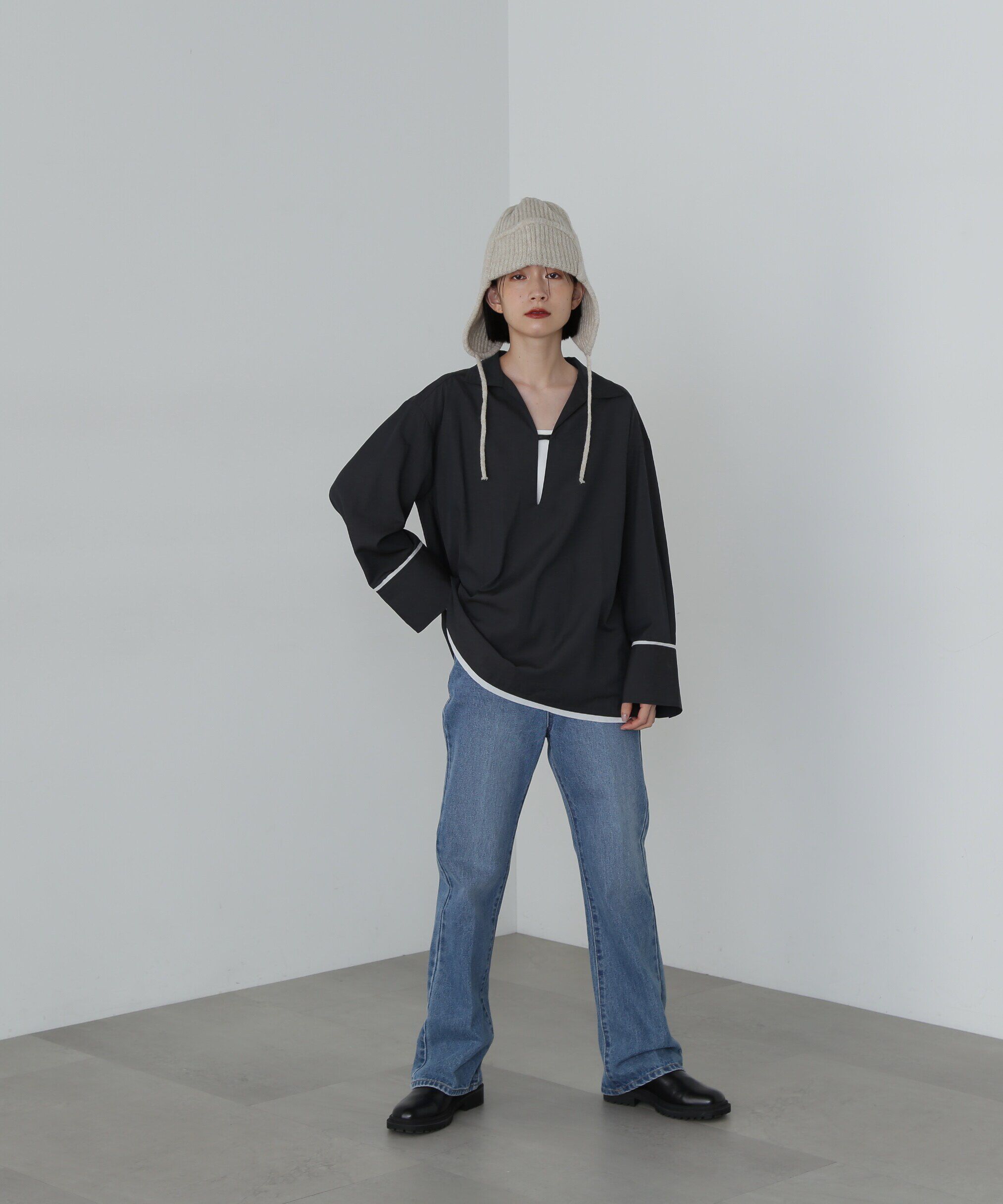  「ナチュラルフレアデニムパンツ」|その他|